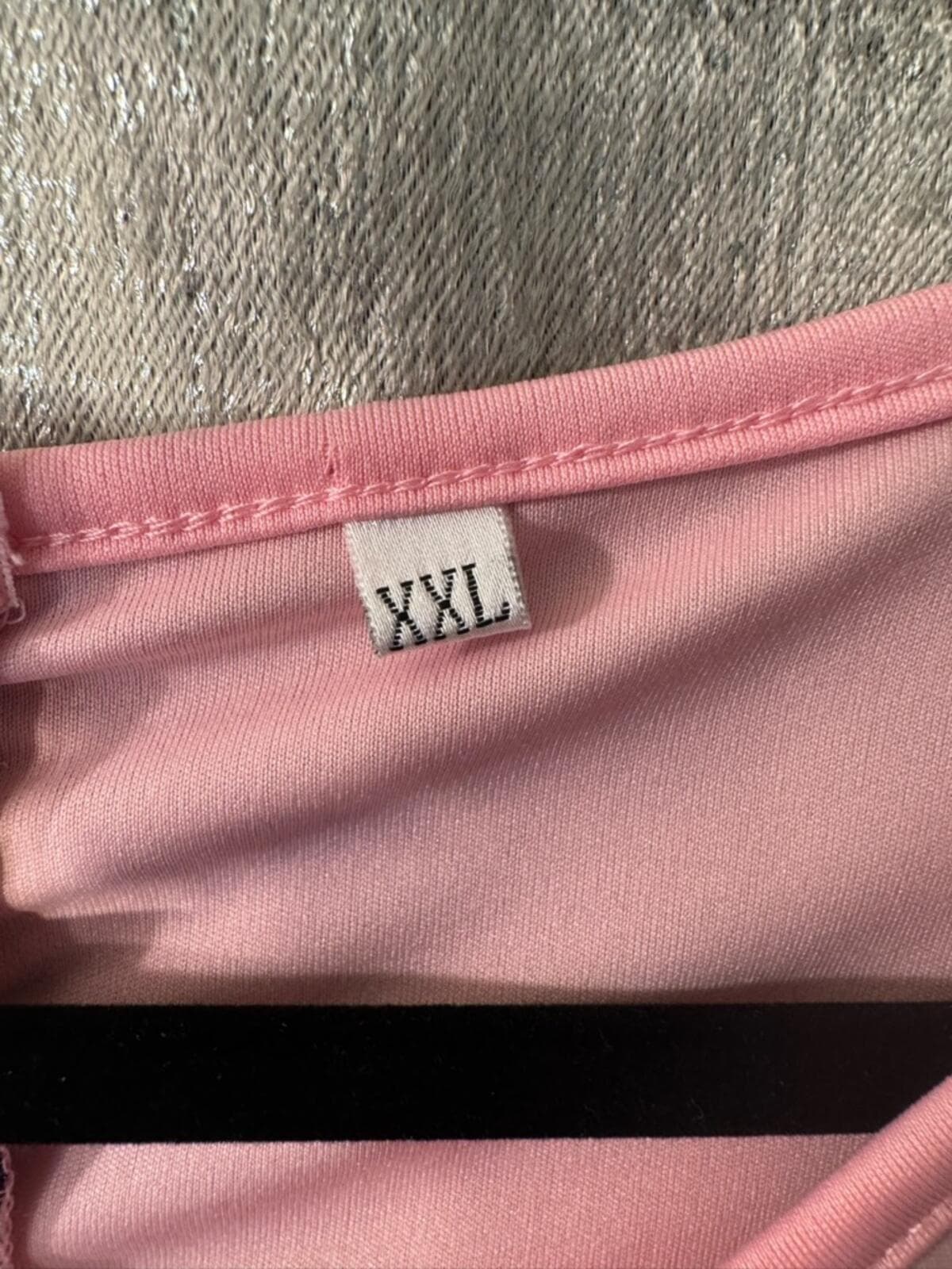 Plus-Size Navy Lace Midi Dress with Pink Accents - Thumbnail 6