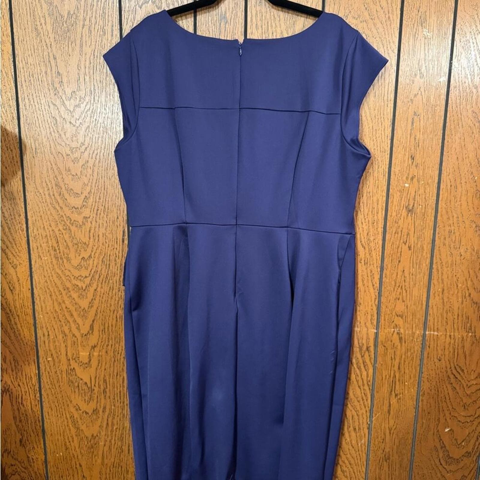 Lane Bryant Navy Cap Sleeve Midi Dress - Thumbnail 3