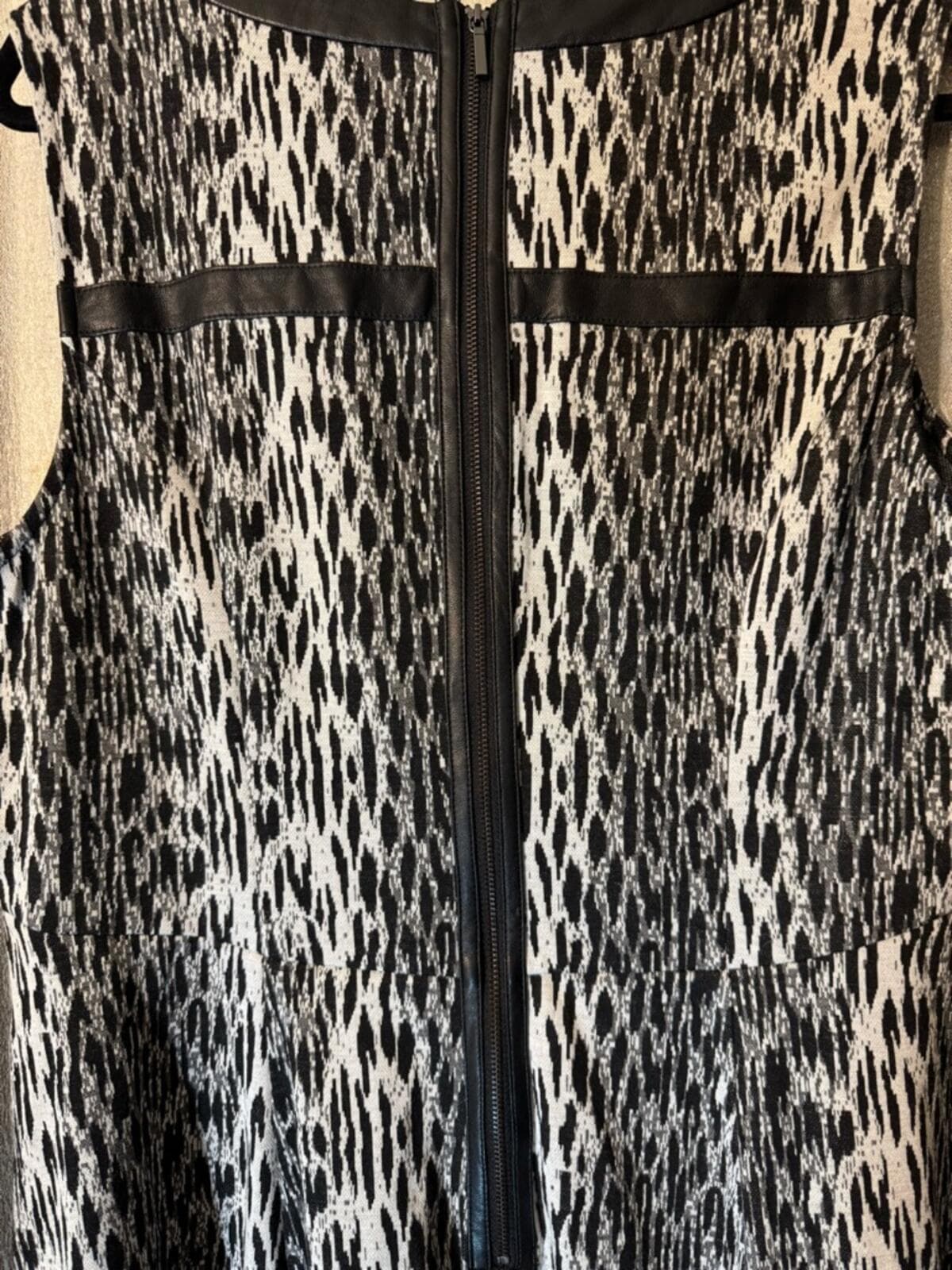 Lane Bryant Black and White Sleeveless Patterned Midi Dress - Thumbnail 7