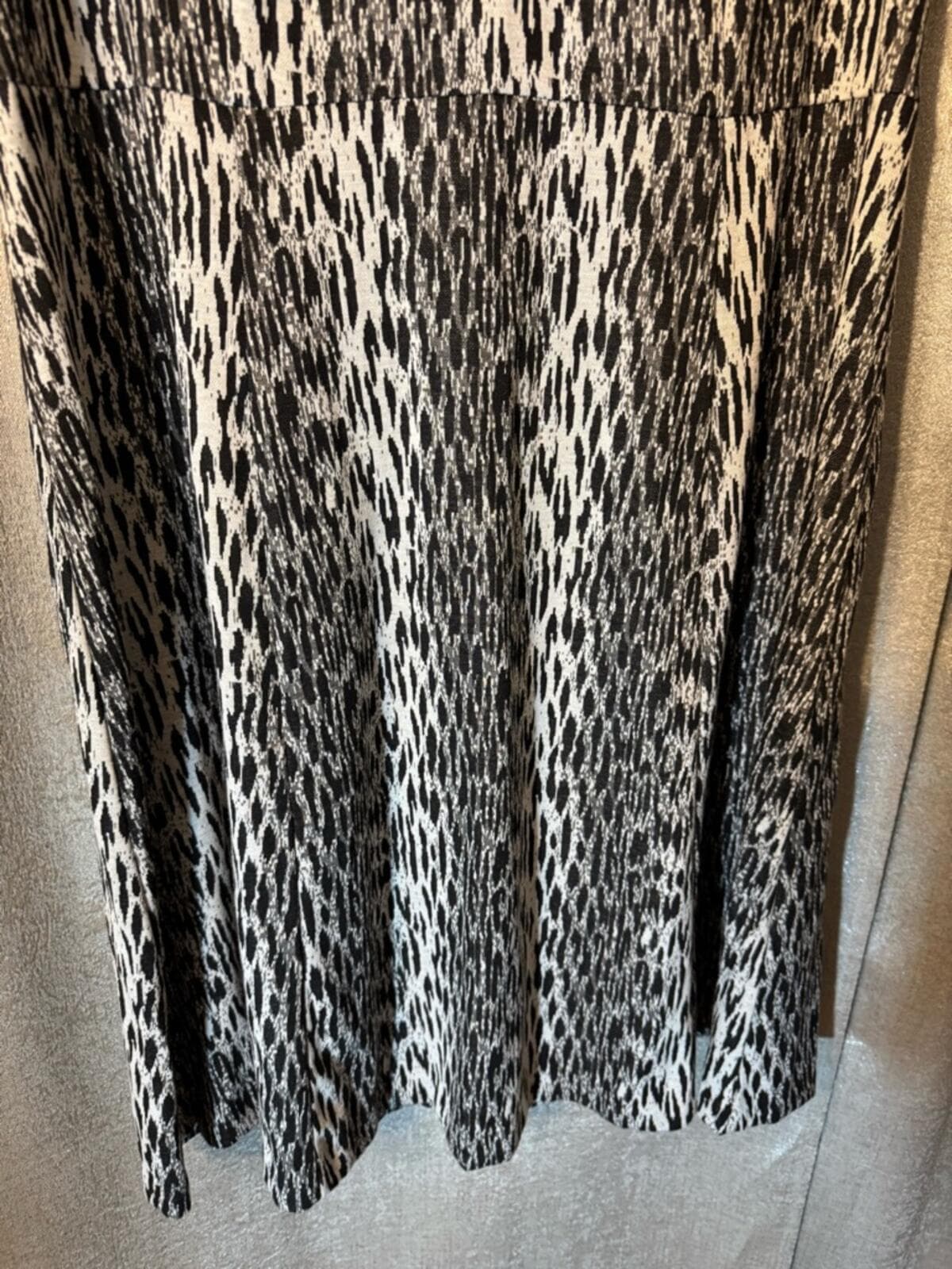 Lane Bryant Black and White Sleeveless Patterned Midi Dress - Thumbnail 5
