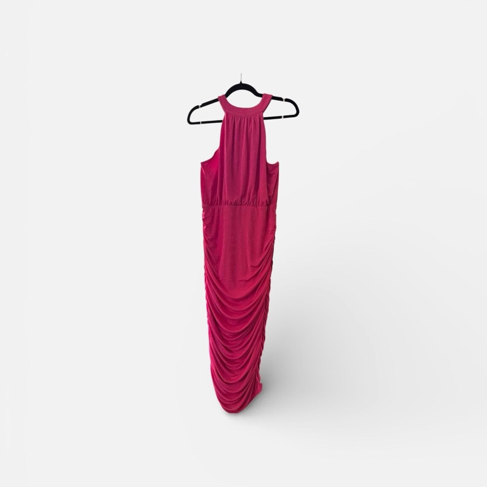 Lulu's Vibrant Pink Midi Dress - Thumbnail 2