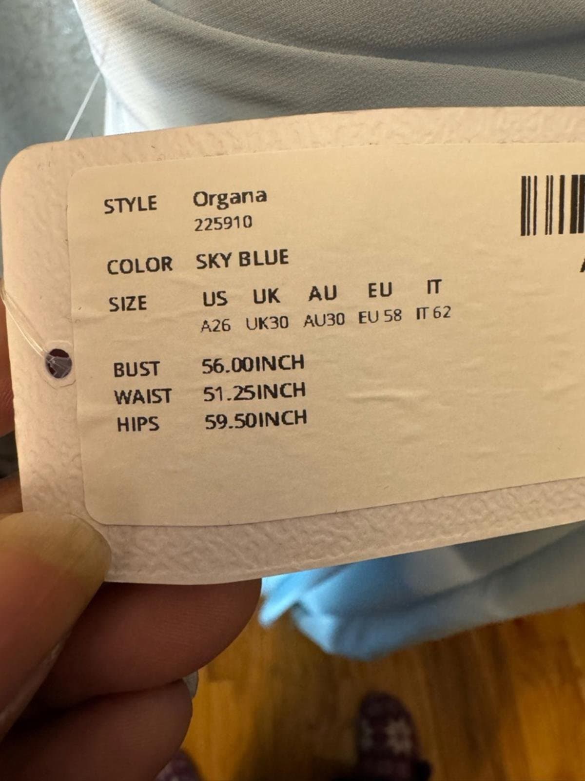 Azazie Light Blue Draped Cowl Neck Maxi Dress - Thumbnail 7