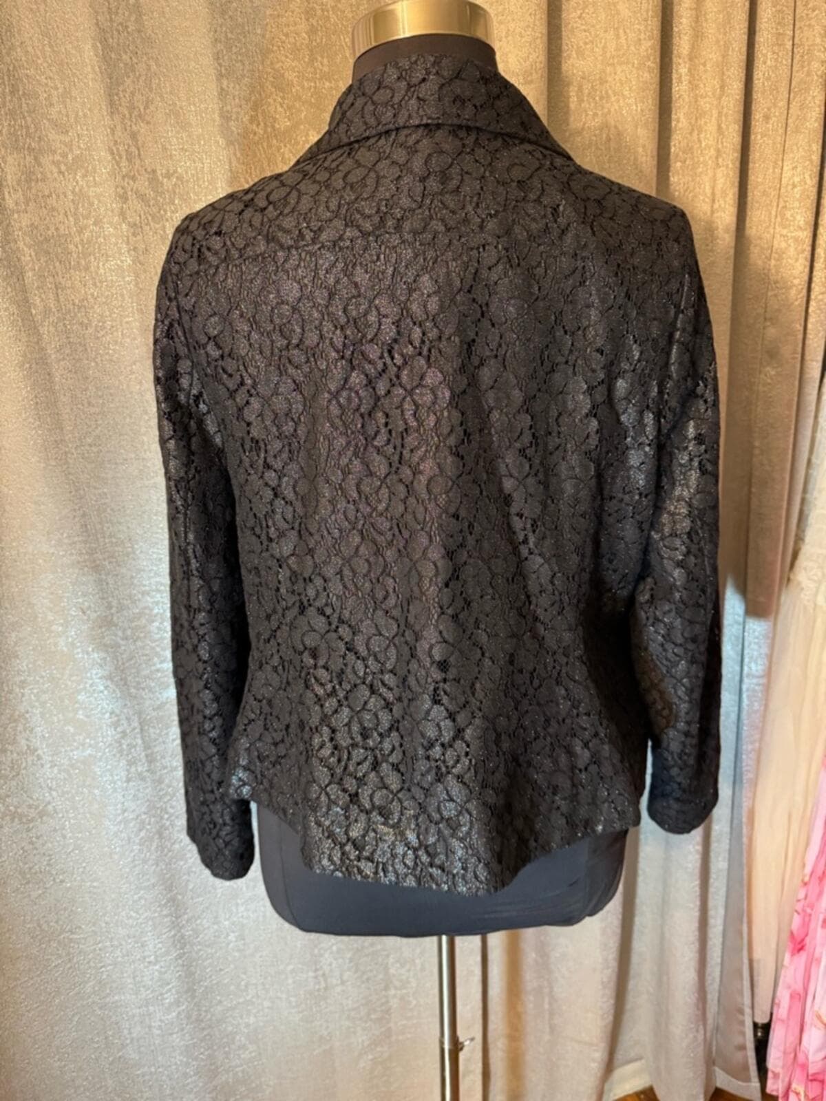 Lane Bryant Black Textured Moto Jacket - Thumbnail 10