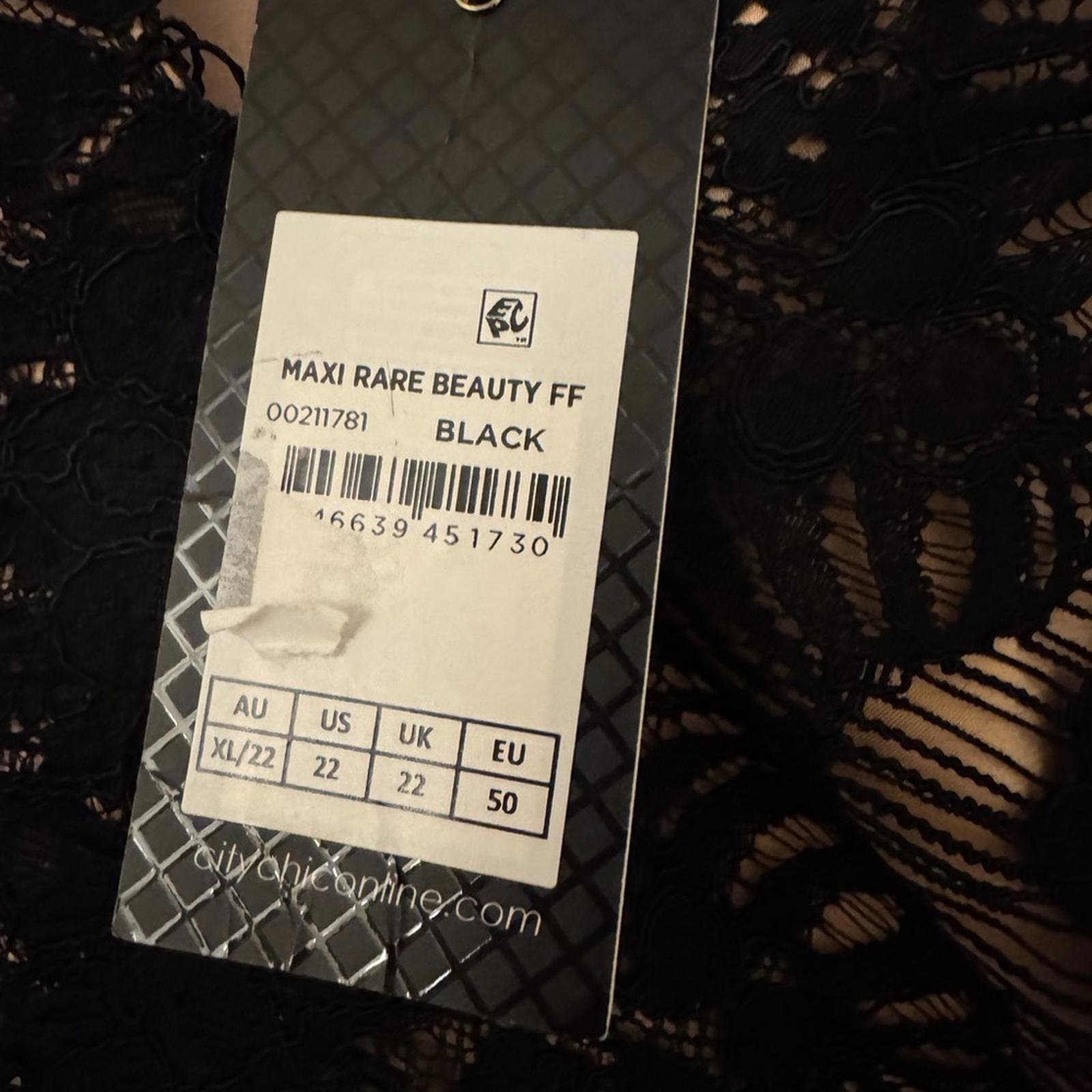 City Chic Black Lace Long Sleeve Dress - Thumbnail 6