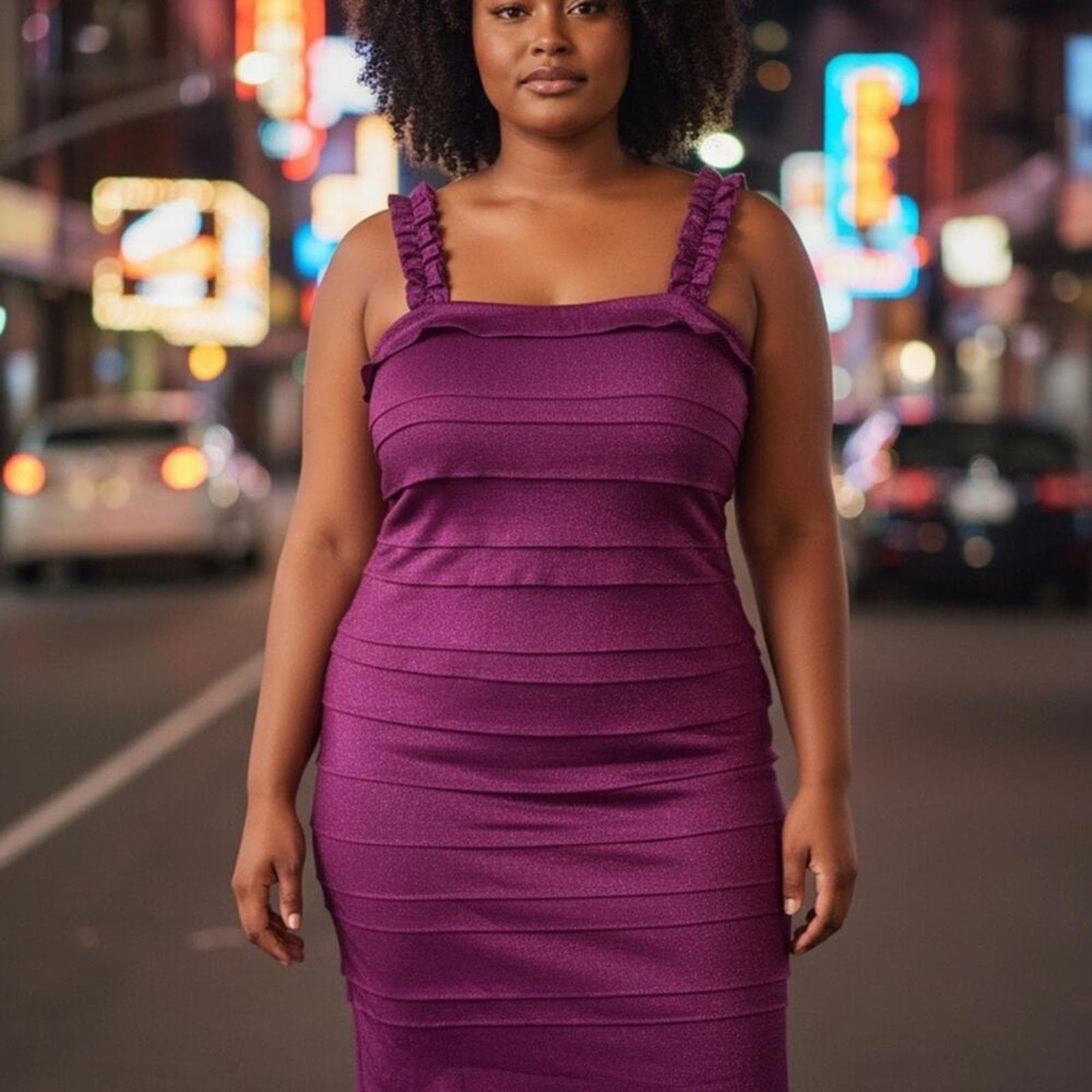 Signature by Sangria Deep Purple Attire - Image 1