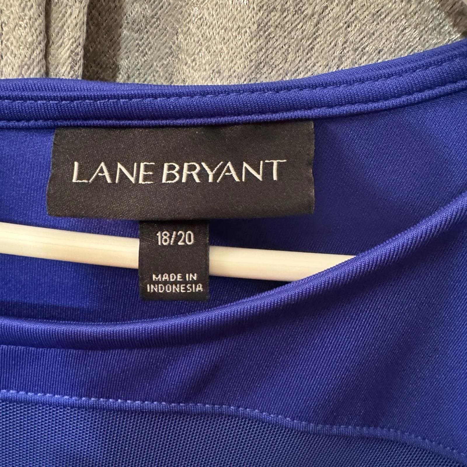 Lane Bryant Cobalt Blue A-Line Dress with Sheer Yoke - Thumbnail 3