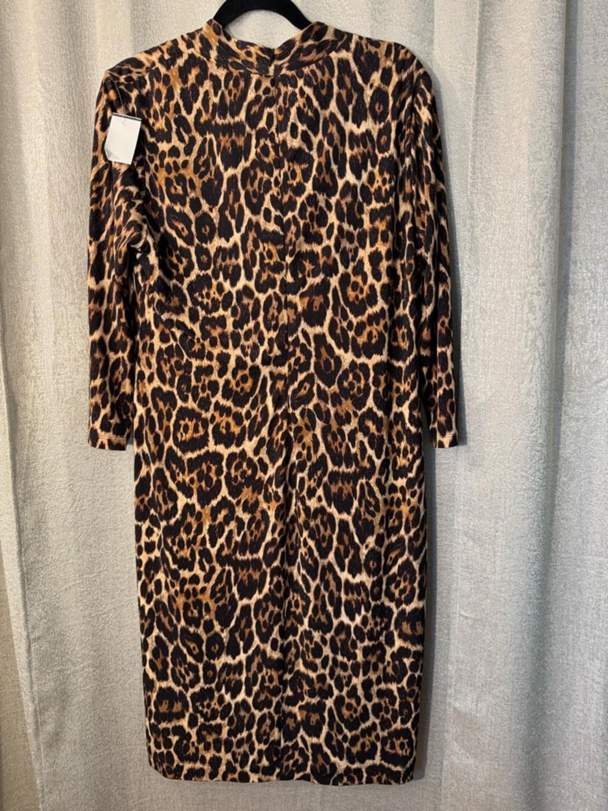Anne Klein Leopard-Print Wrap Dress in Brown and Black - Thumbnail 6