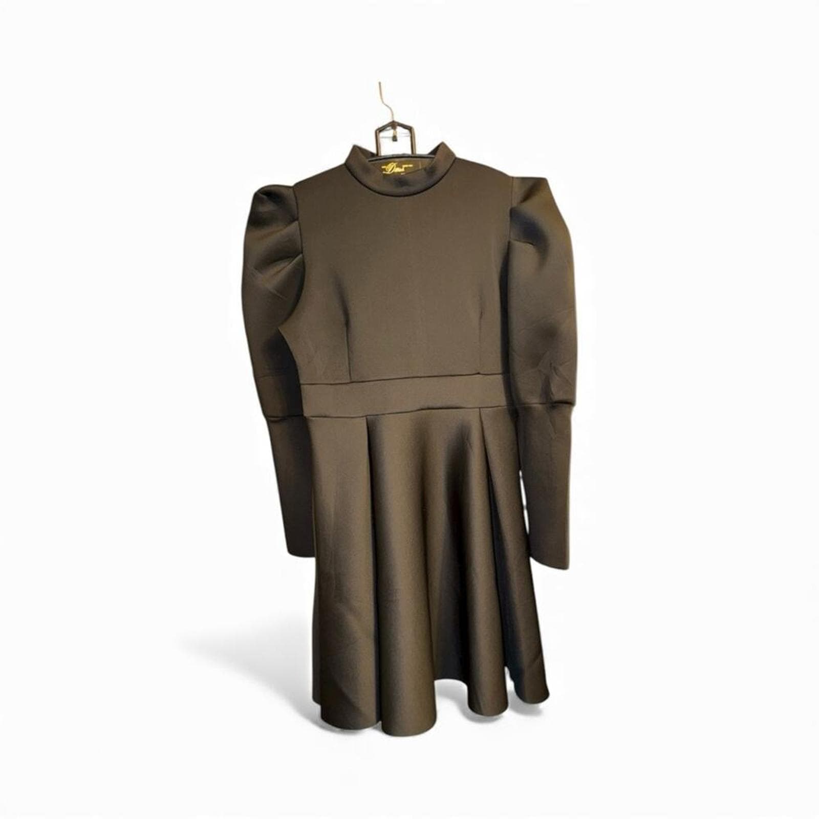 Elegant Black Long Sleeve Dress - Thumbnail 2