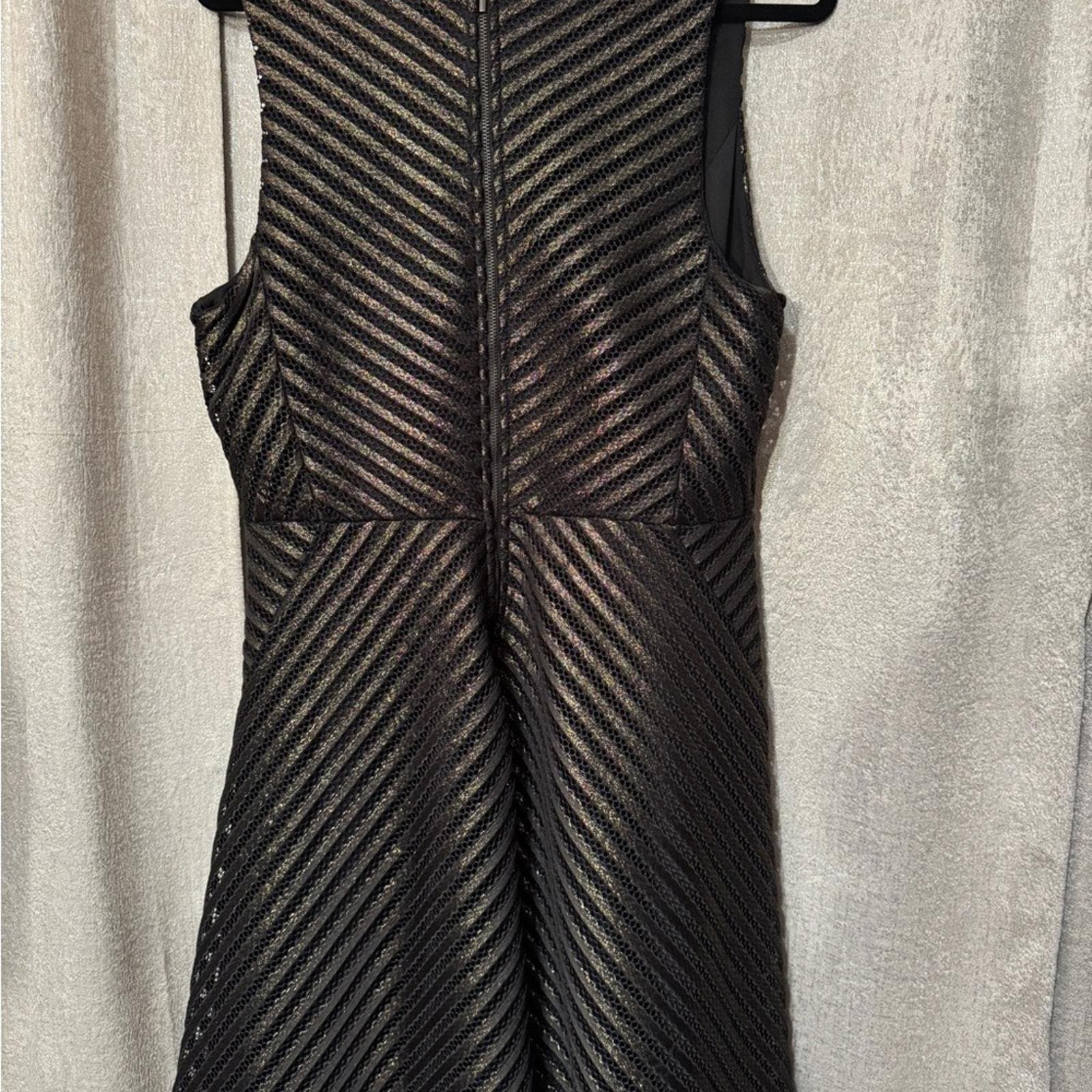 Chic Black and Gold Mini Dress - Thumbnail 4