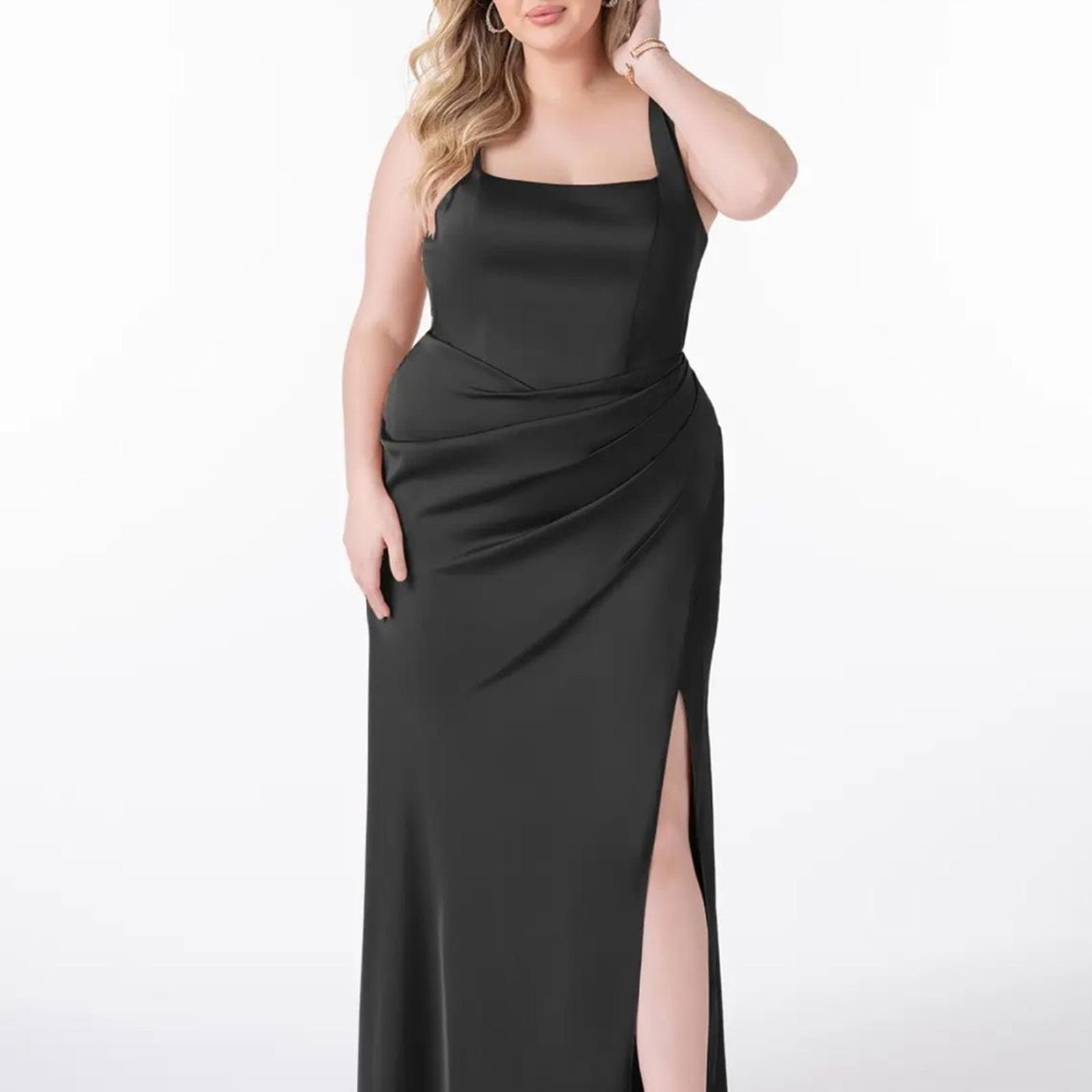 Azazie Black Maxi Dress - Image 1