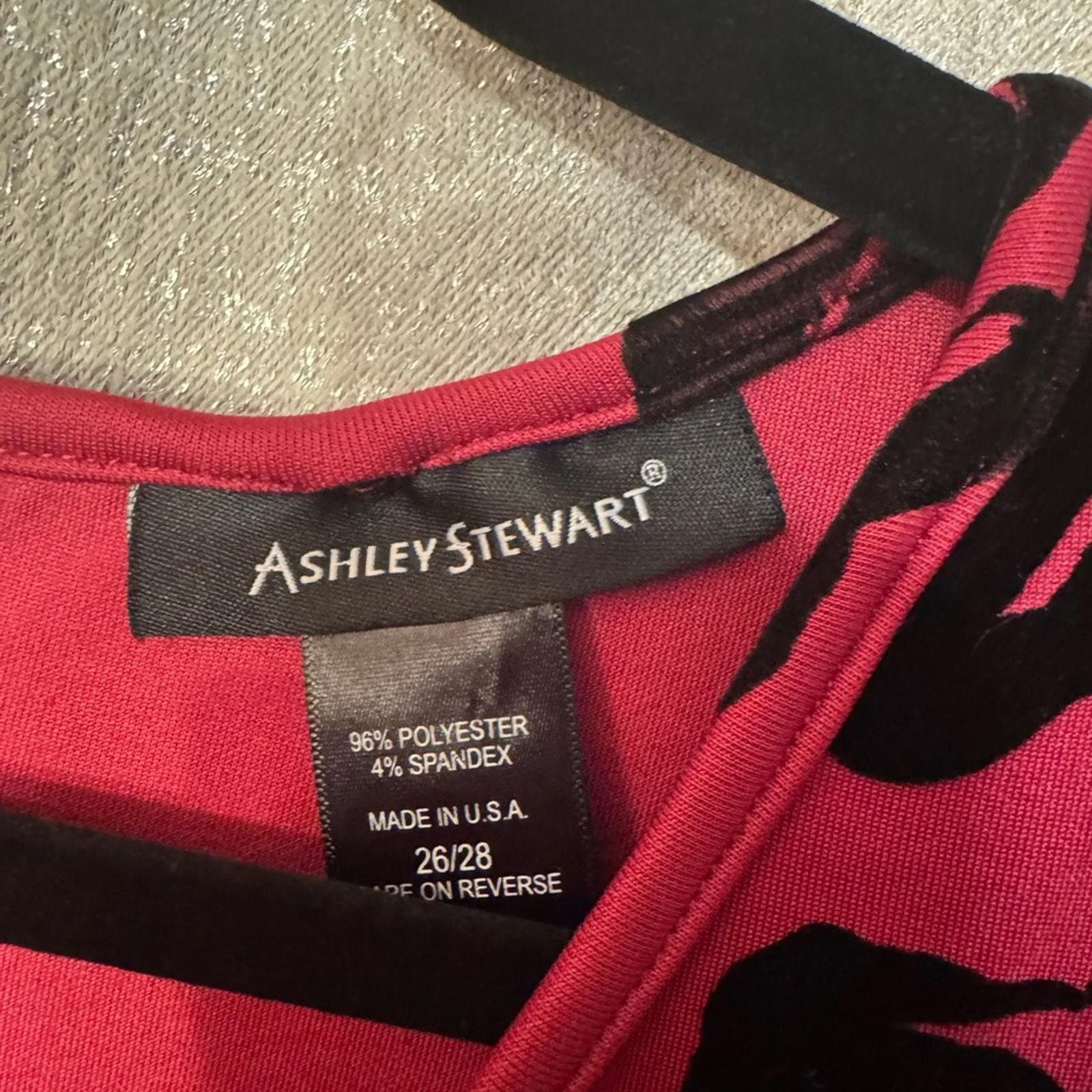 Ashley Stewart Pink and Black Floral Midi Dress - Thumbnail 3