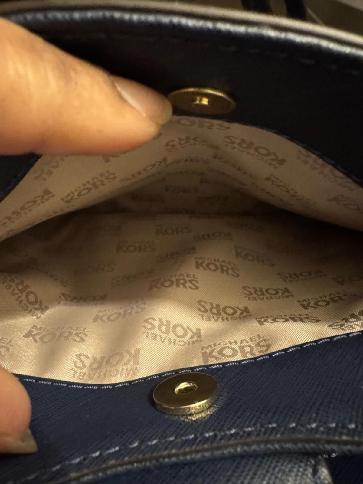 Michael Kors Black Mini Satchel with Gold Studs - Thumbnail 4