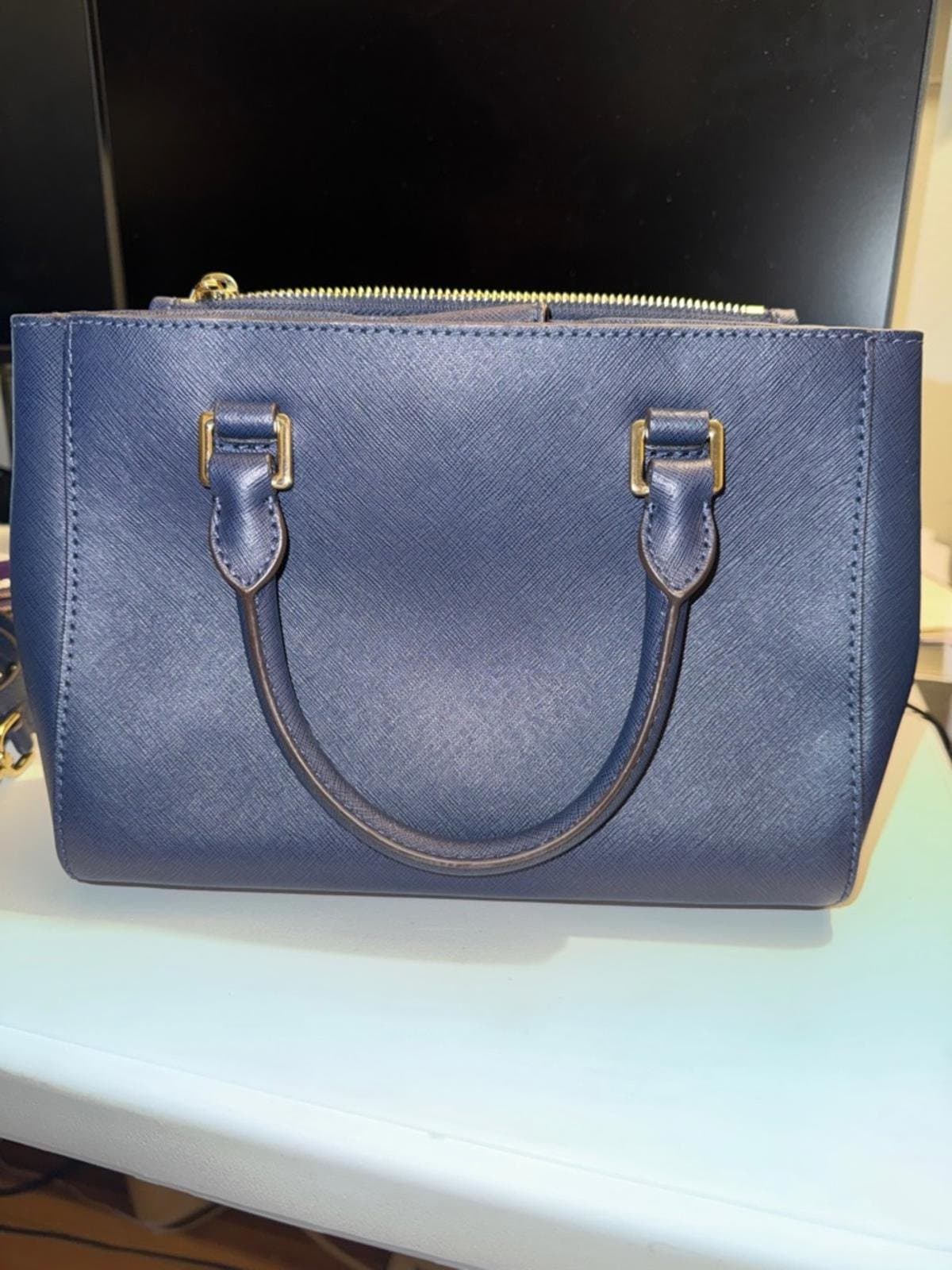 Michael Kors Black Mini Satchel with Gold Studs - Thumbnail 10