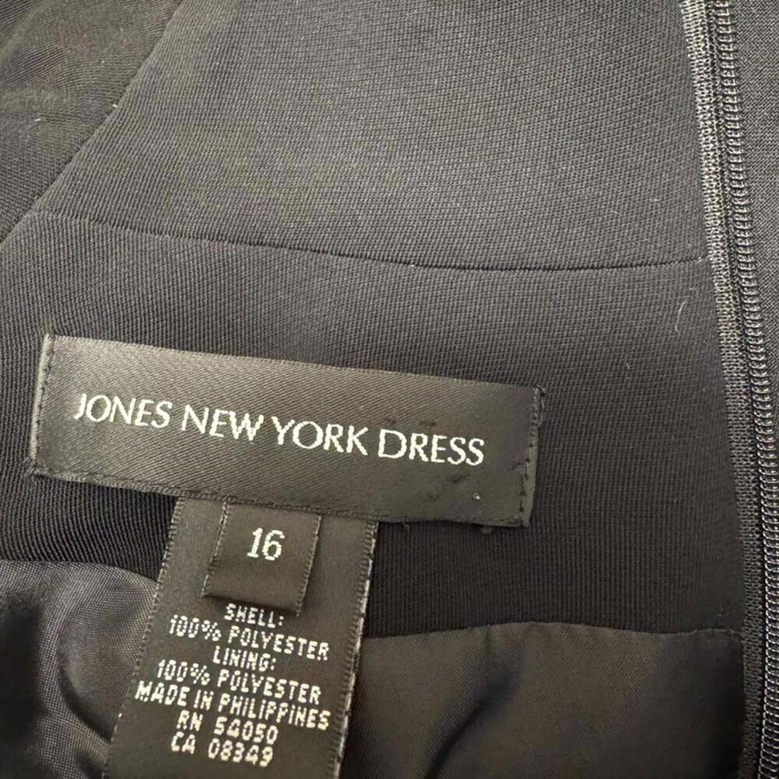 Jones New York Black Long Sleeve Dress - Thumbnail 4