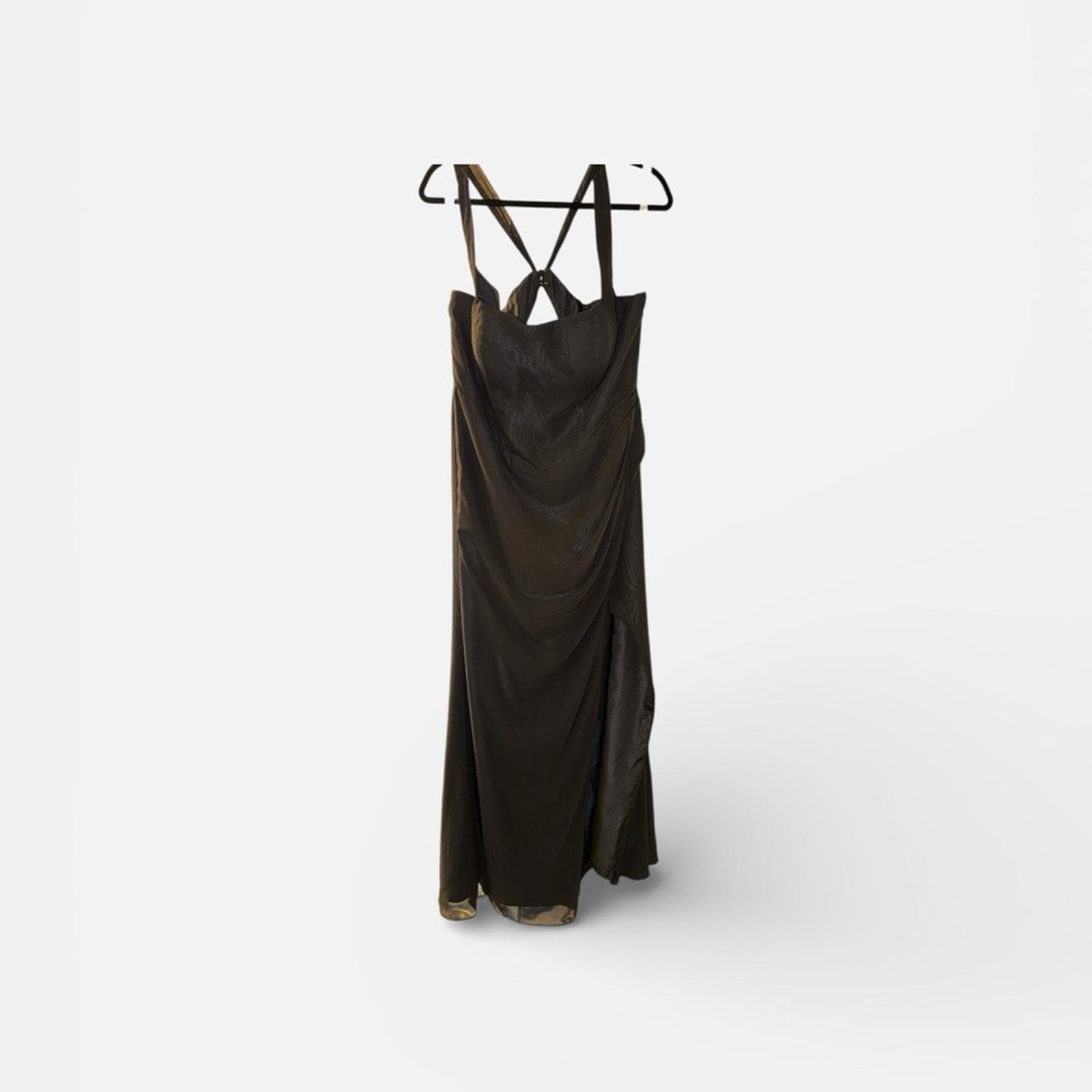 Azazie Black Maxi Dress - Thumbnail 3