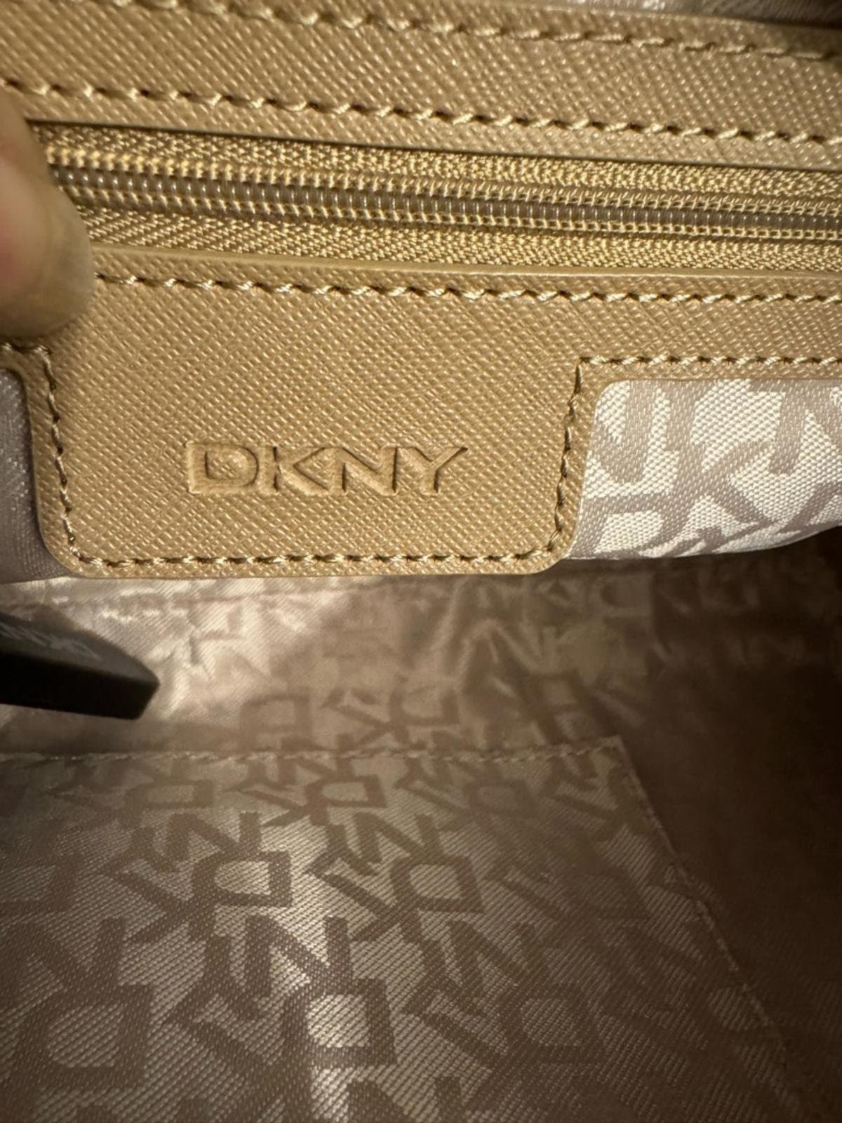DKNY Dusty Blue Saffiano Crossbody with Gold Chain - Thumbnail 8