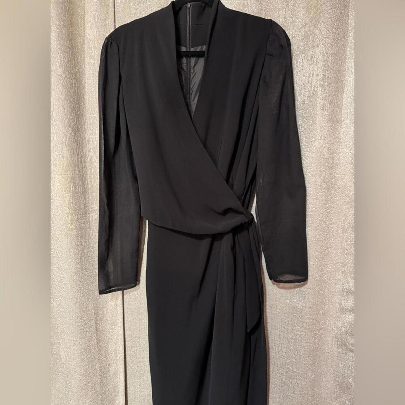 Jones New York Black Long Sleeve Dress - Image 1