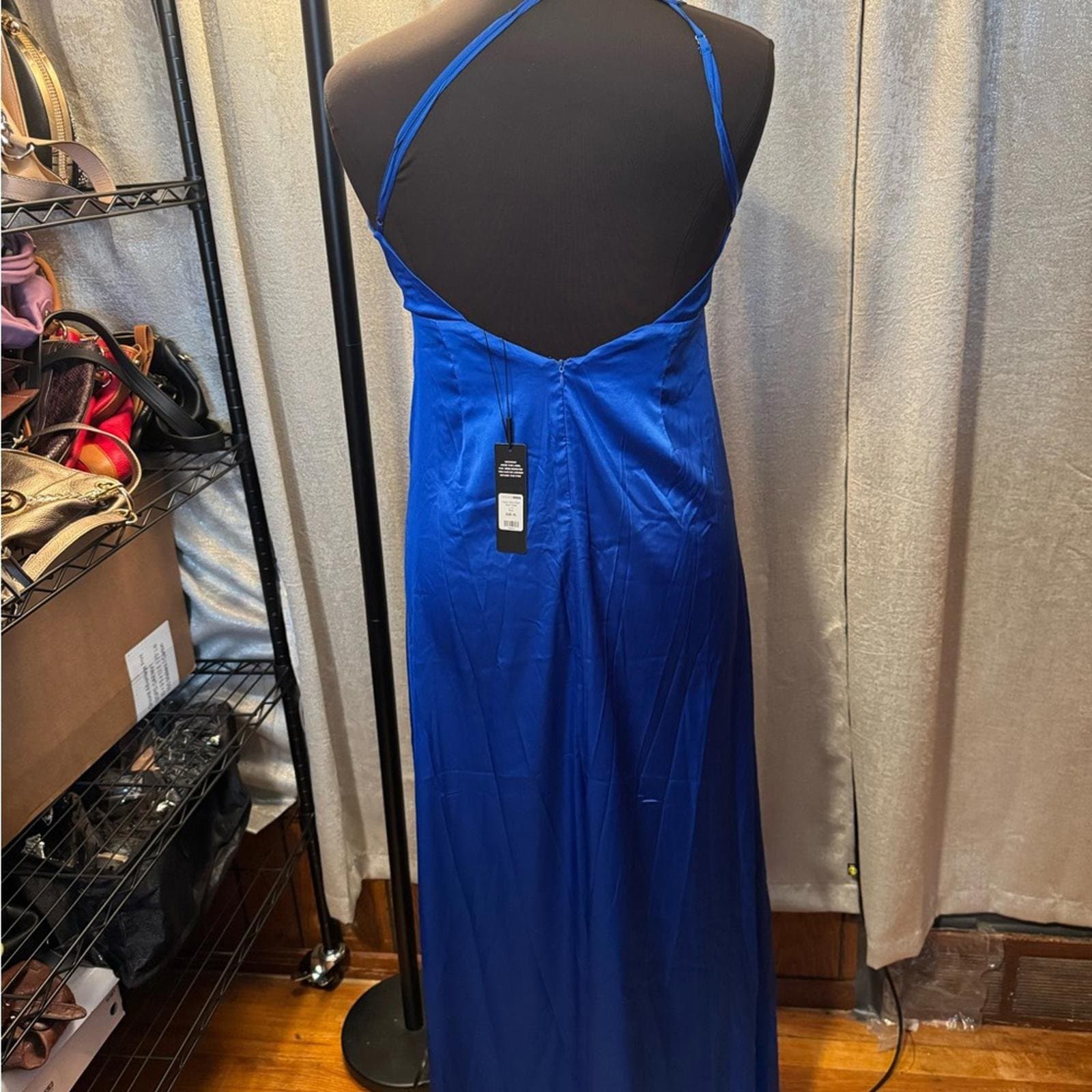 Fashion Nova One Shoulder Blue Dress - Thumbnail 5