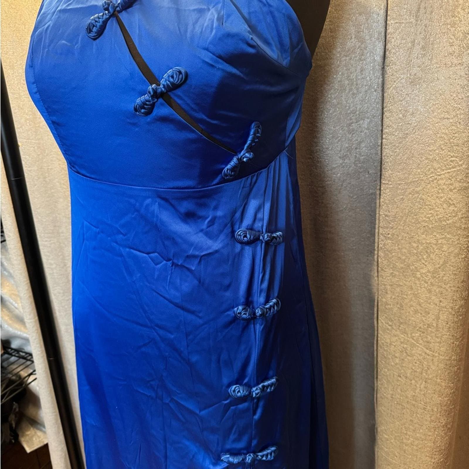 Fashion Nova One Shoulder Blue Dress - Thumbnail 4