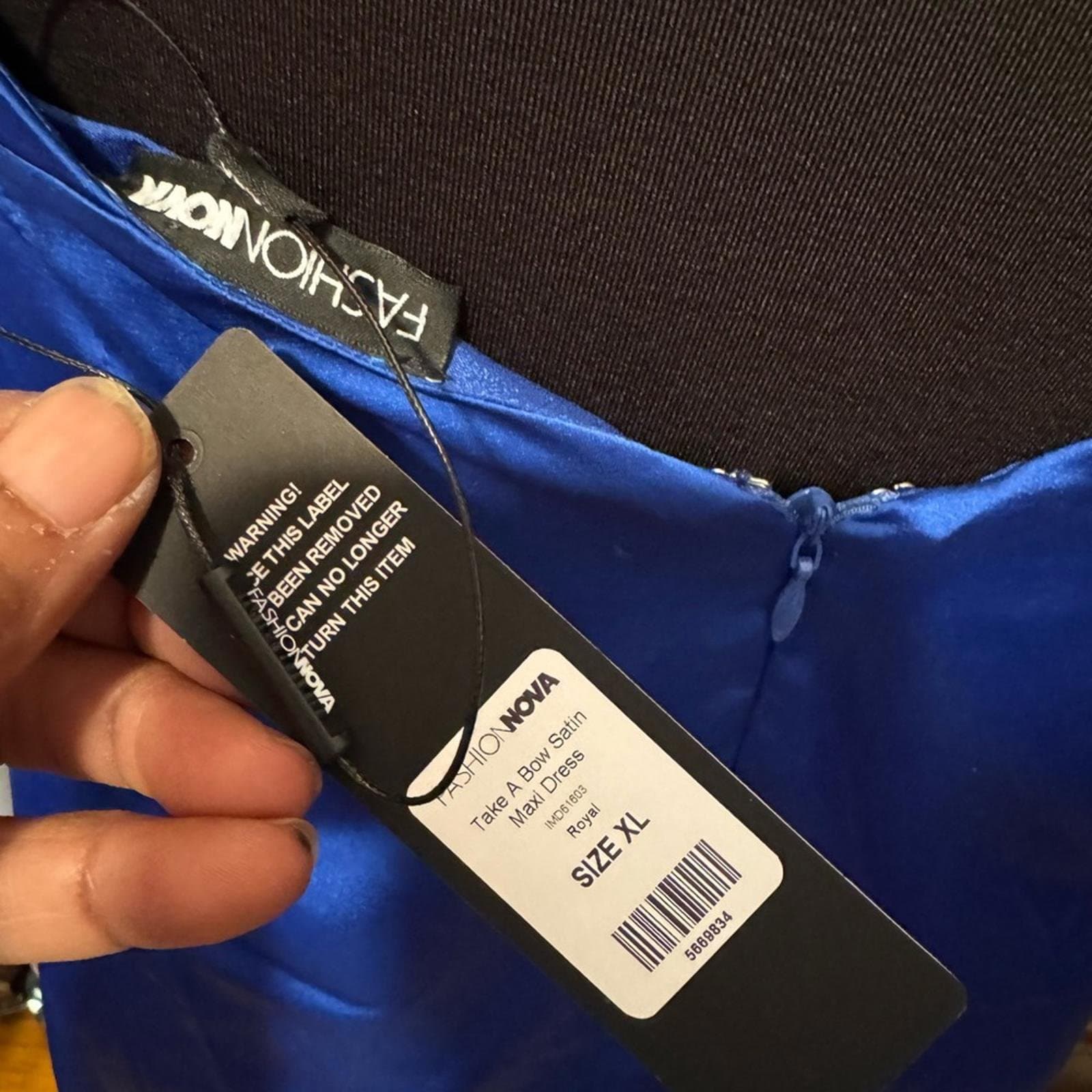 Fashion Nova One Shoulder Blue Dress - Thumbnail 6