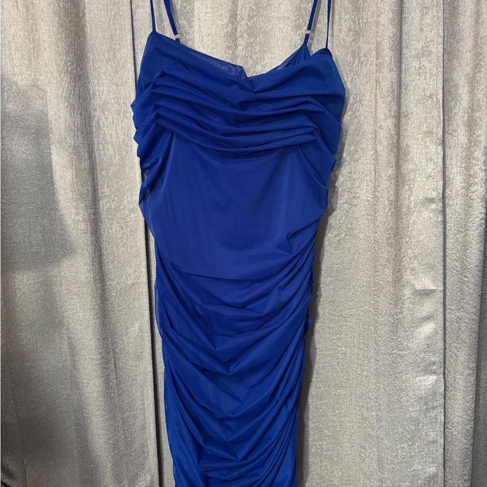 AKIRA Royal Blue Midi Dress - Thumbnail 2