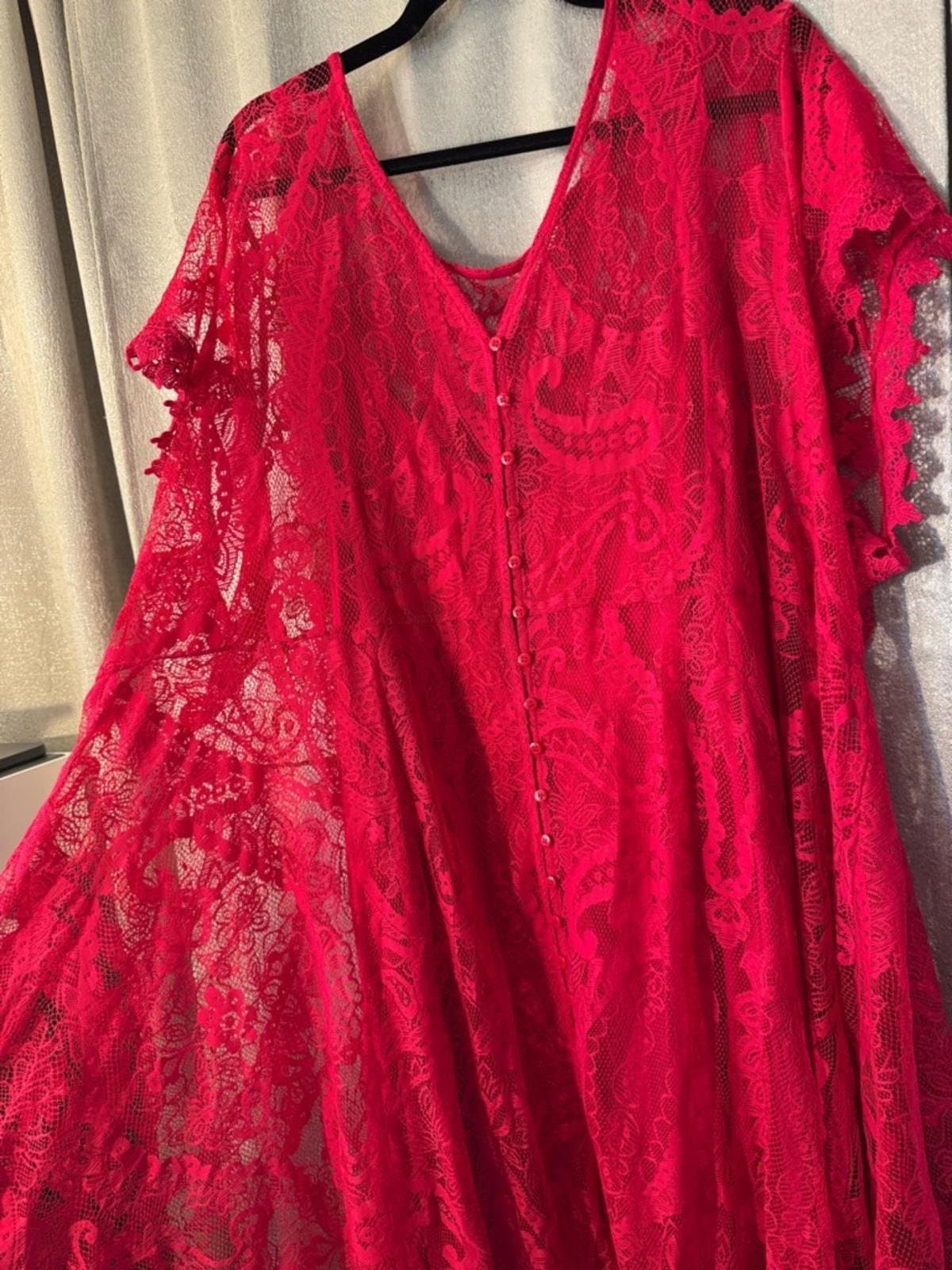 torrid Red Lace Midi Dress - Thumbnail 3