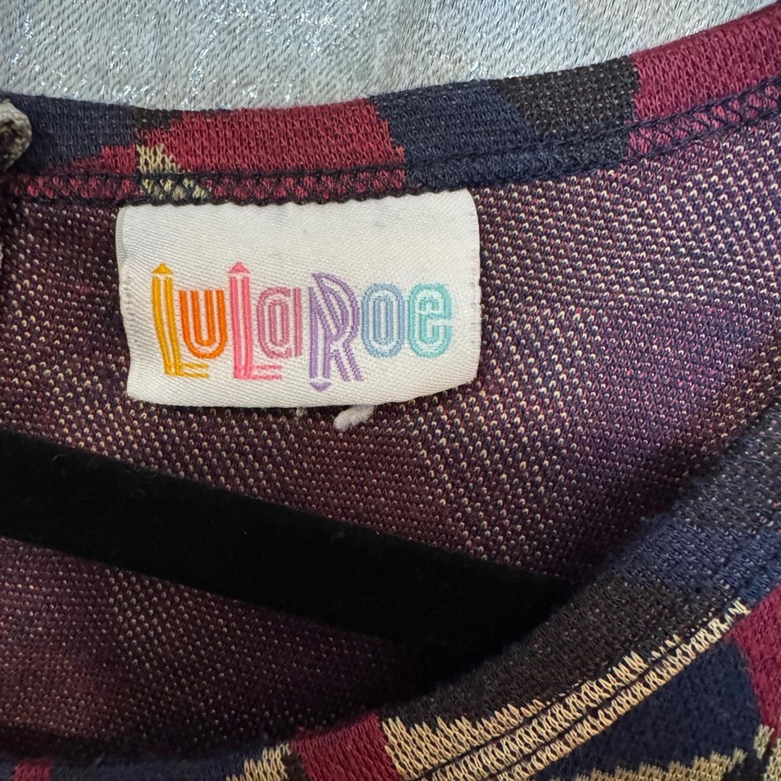 LuLaRoe Multicolor Geometric Midi Dress - Thumbnail 3