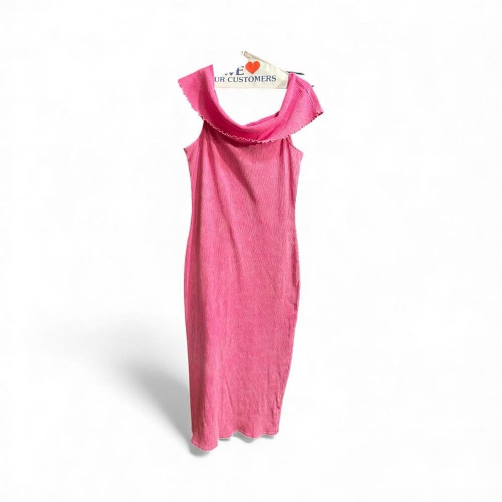 Fashion Nova Strapless Pink Dress - Thumbnail 3