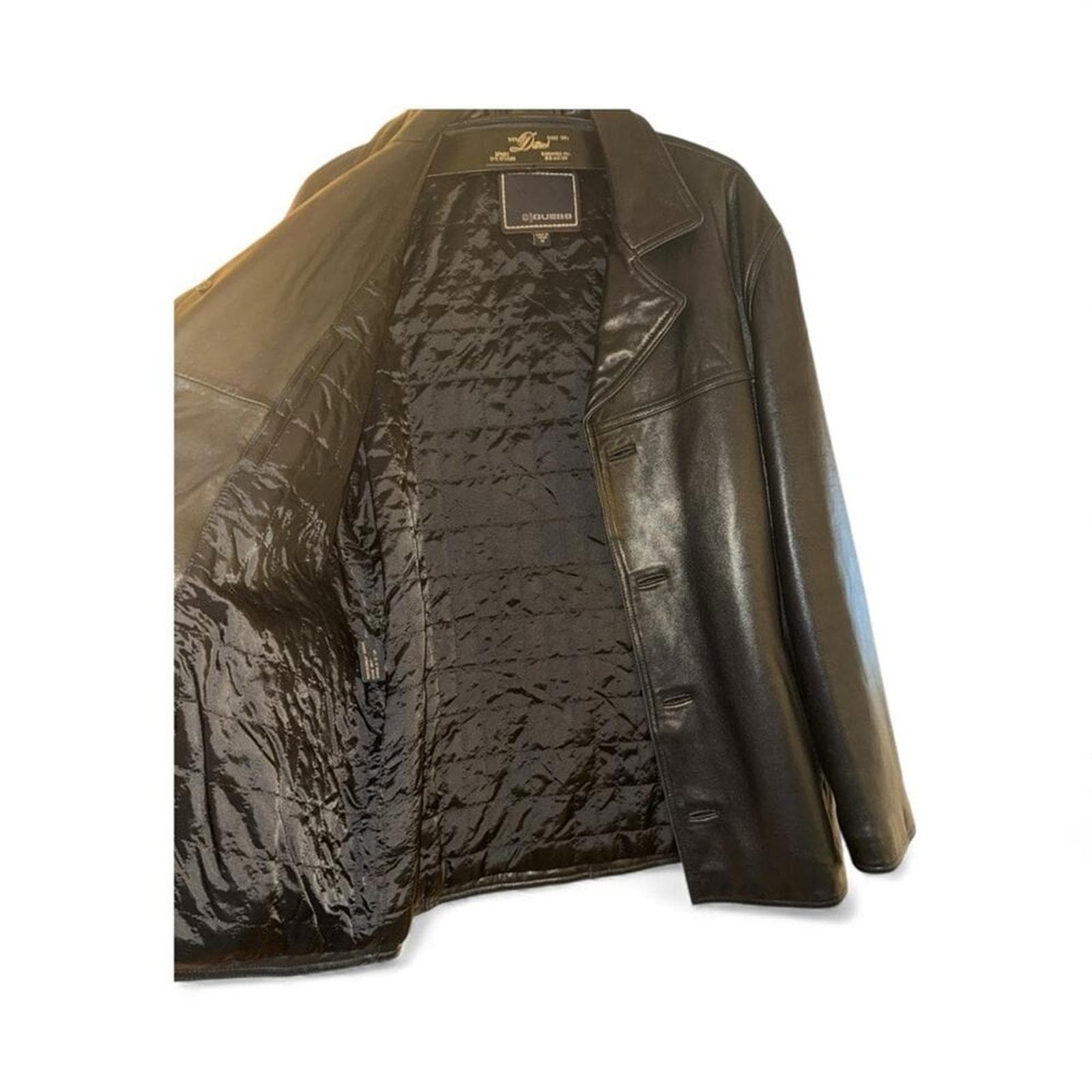 Guess Black Leather Jacket - Thumbnail 4