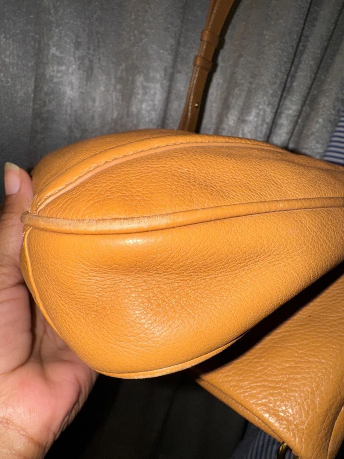 Tory Burch Amanda tan leather fold-over crossbody satchel - Thumbnail 4