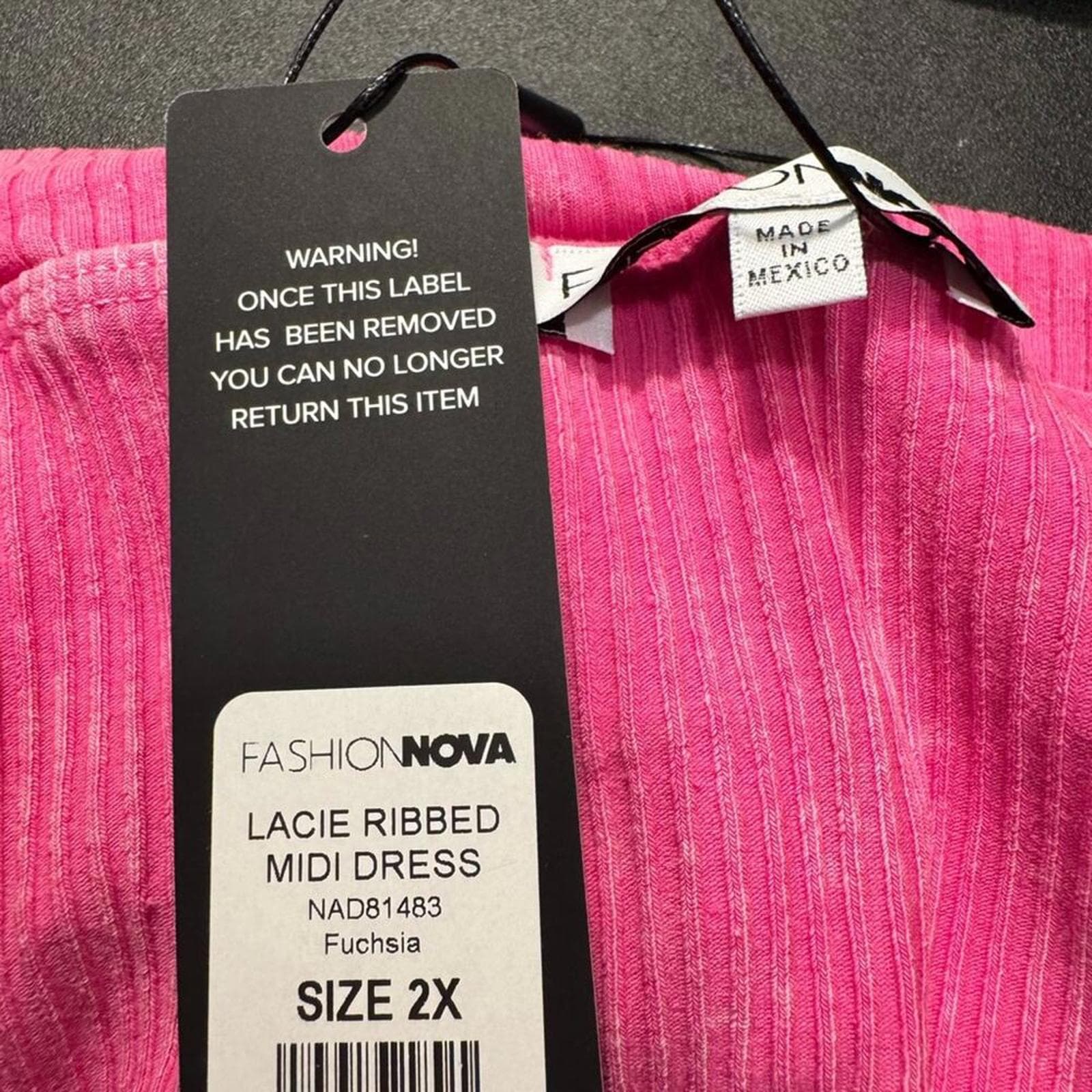 Fashion Nova Strapless Pink Dress - Thumbnail 4