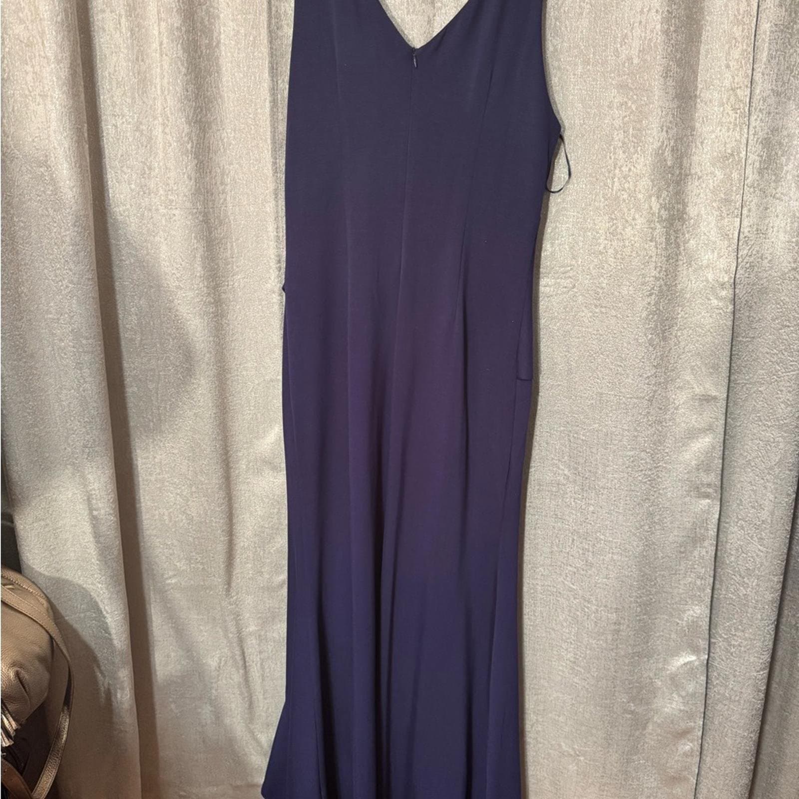 Elegant Evening Maxi Dress in Deep Blue - Thumbnail 3