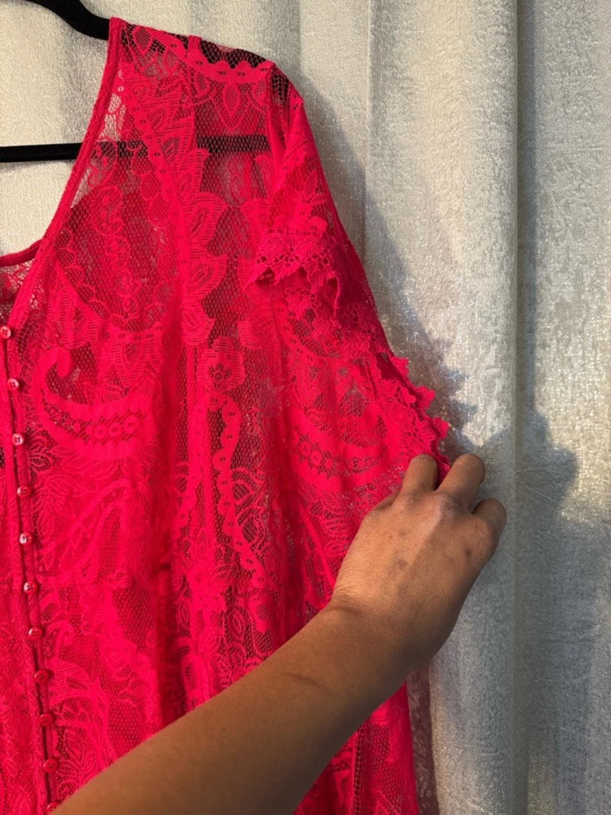 torrid Red Lace Midi Dress - Thumbnail 4