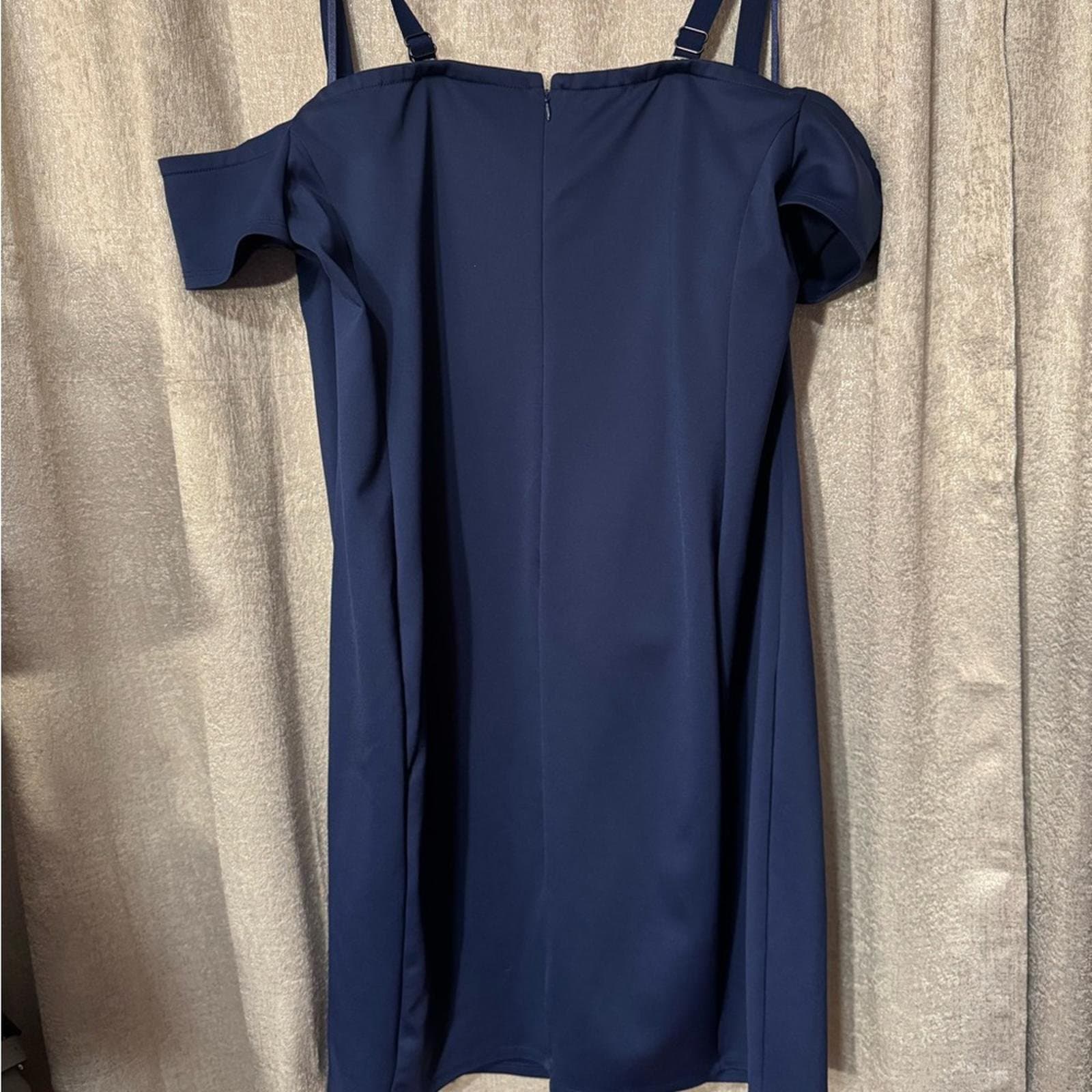 Lane Bryant Navy Cold Shoulder Midi Dress - Thumbnail 4