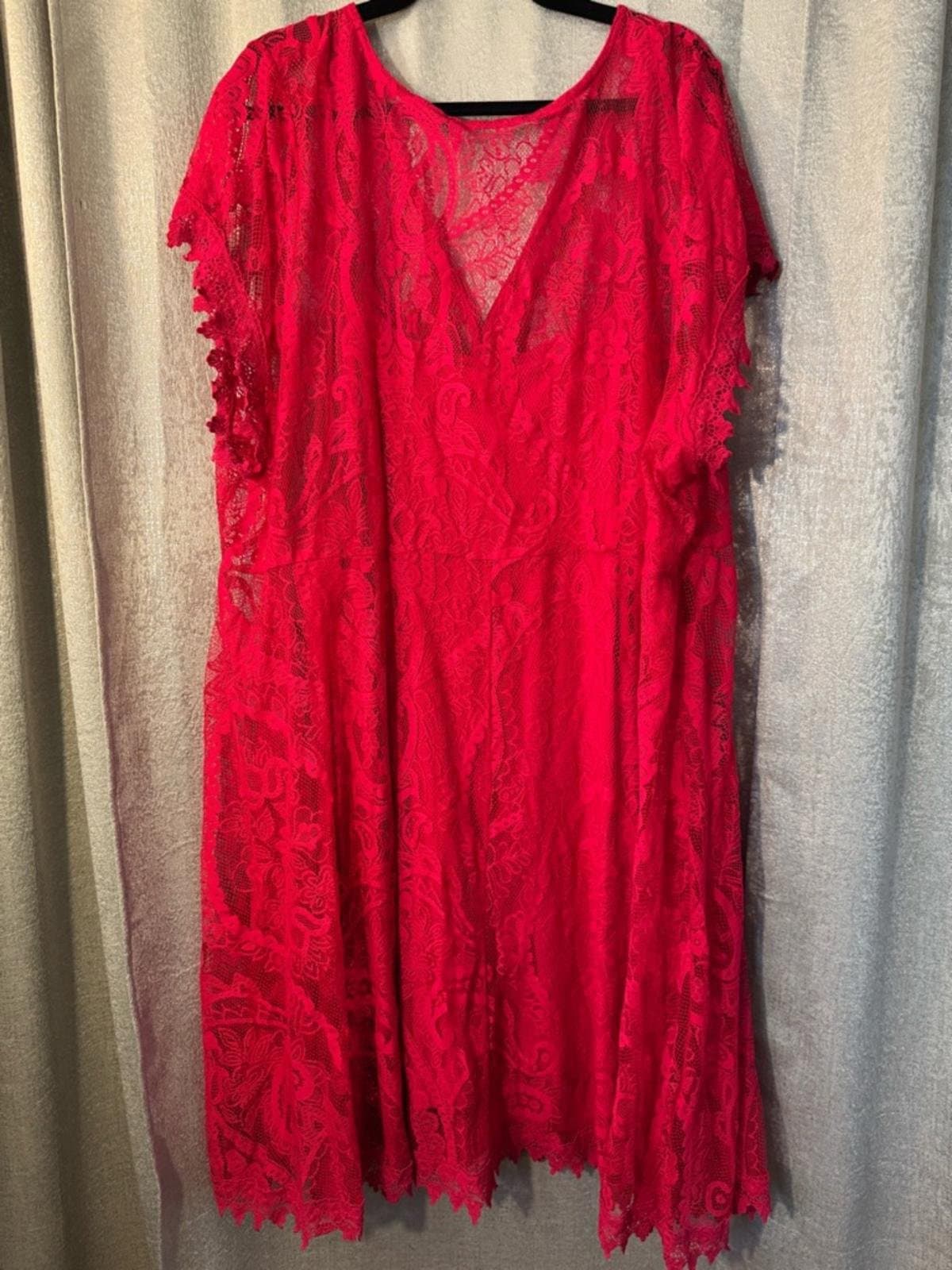 torrid Red Lace Midi Dress - Thumbnail 8