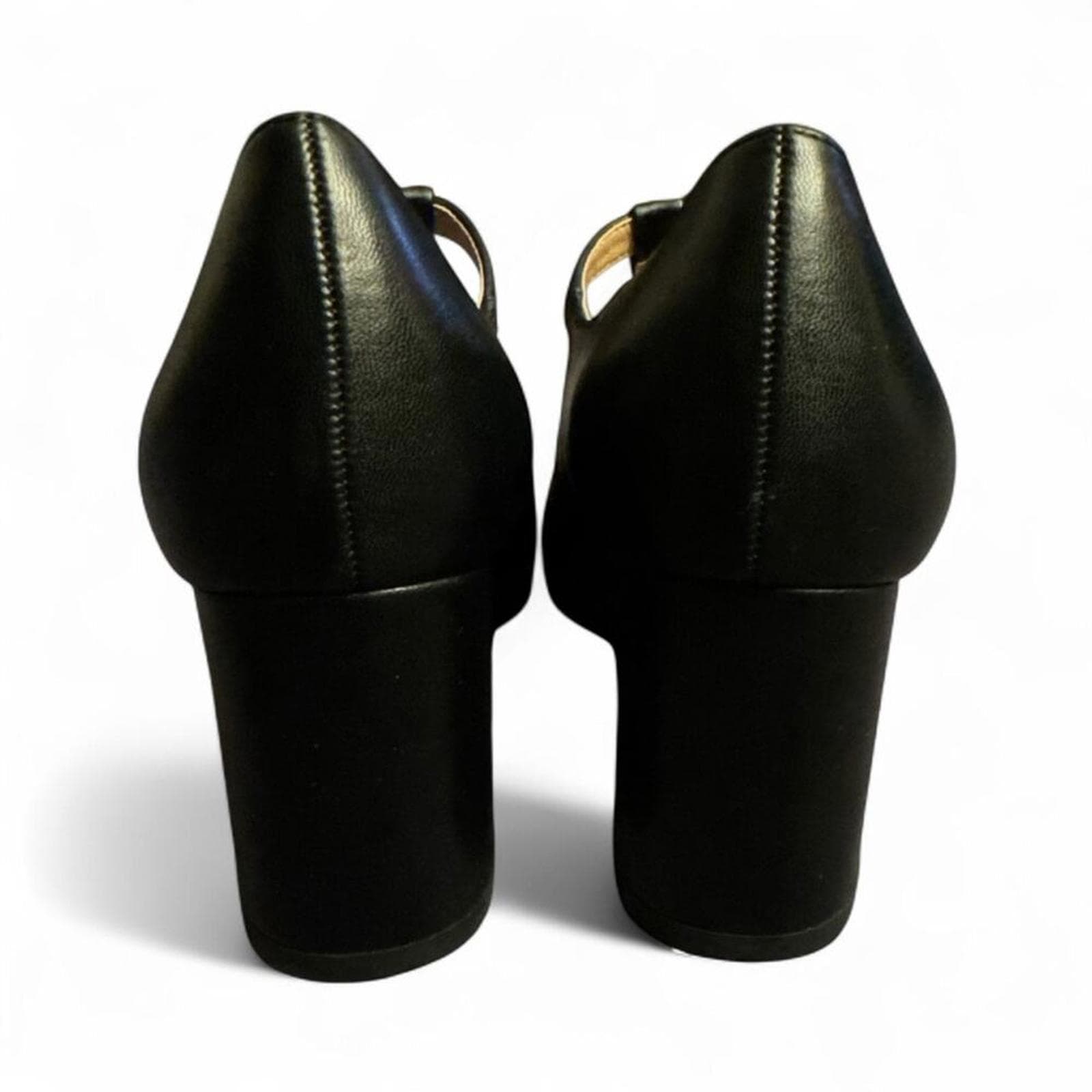 Dream Pairs Black T-Strap Heels - Thumbnail 3