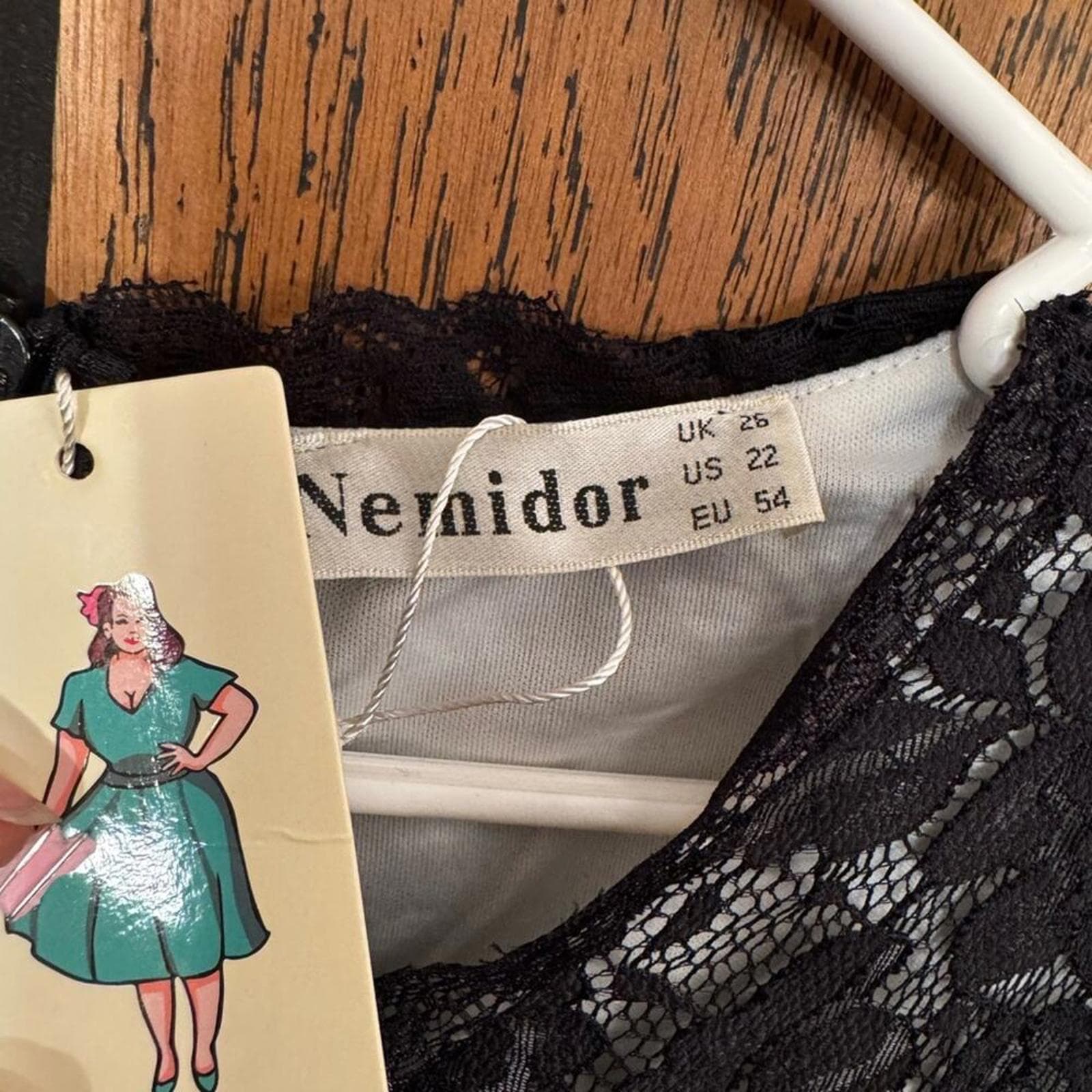 Nenidor Black Lace Dress - Thumbnail 4