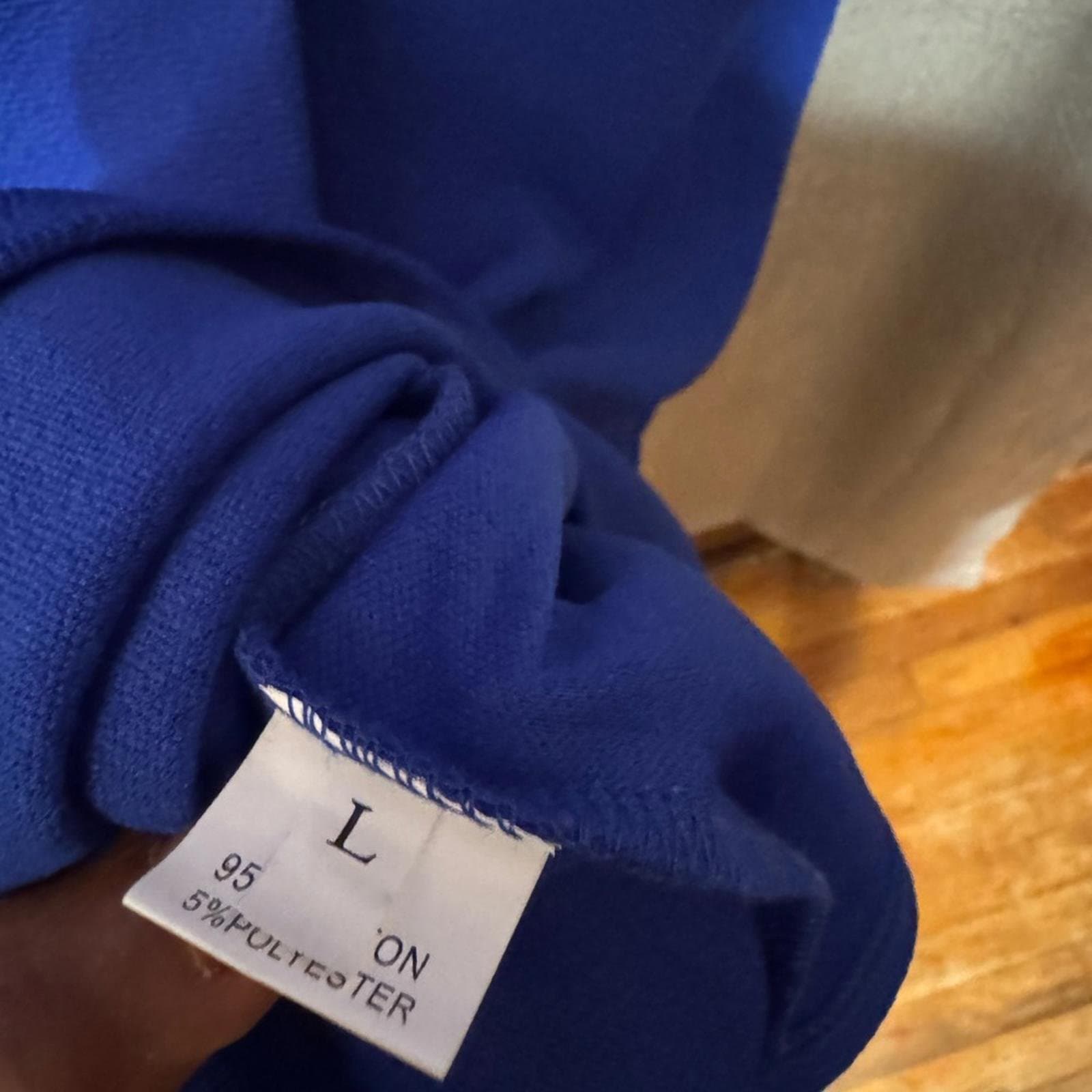 Cobalt Blue Lace Sleeve Dress - Thumbnail 4