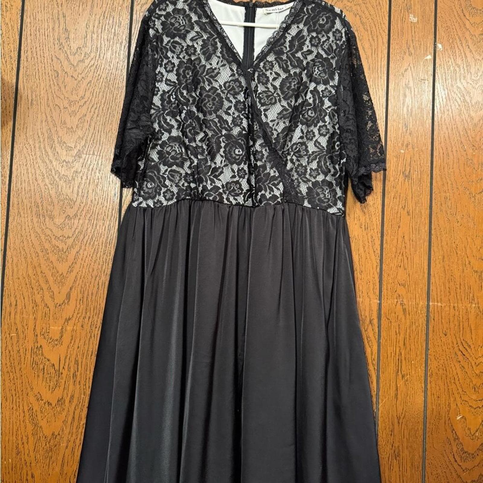 Nenidor Black Lace Dress - Thumbnail 2
