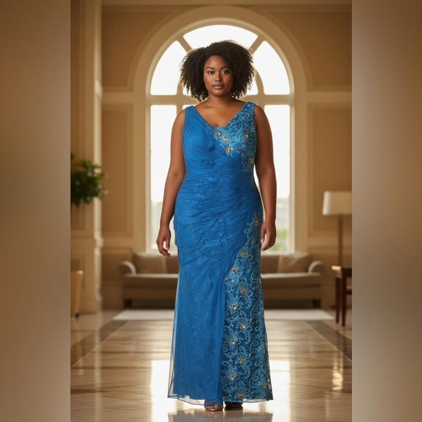 MNM Couture Blue Gown - Image 1