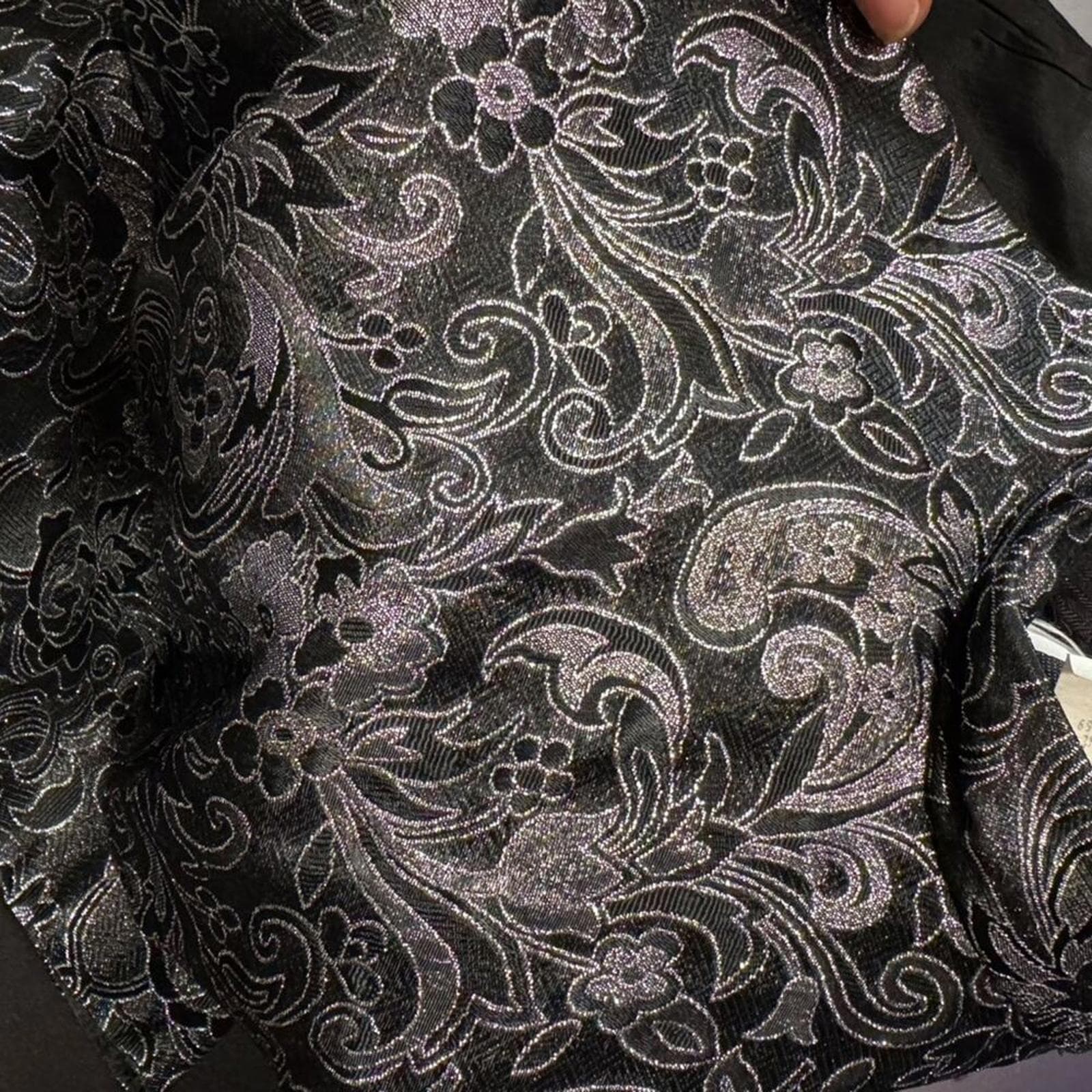 Michaelangelo Black and Silver Maxi Dress - Thumbnail 3