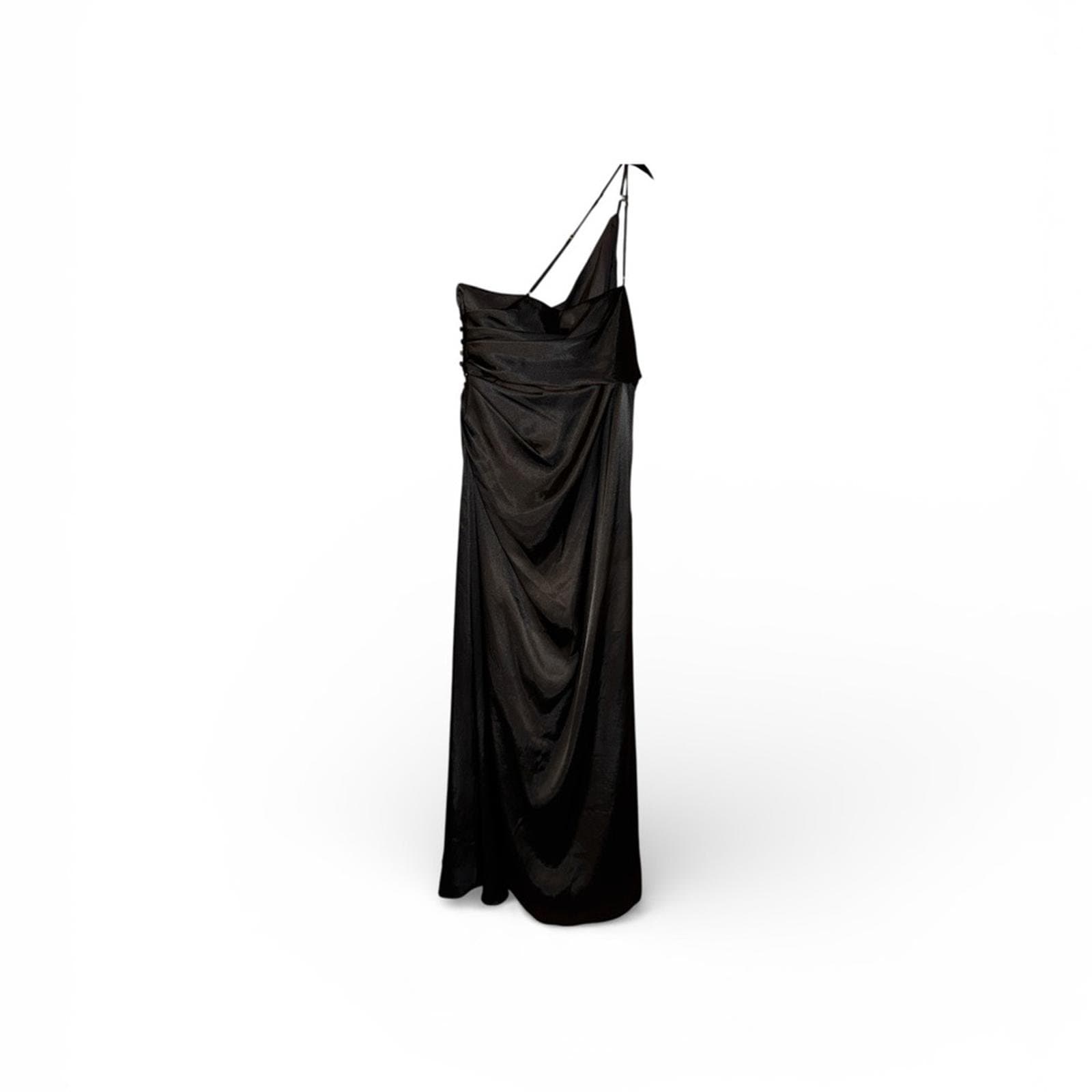 Signature One-Shoulder Black Dress - Thumbnail 3
