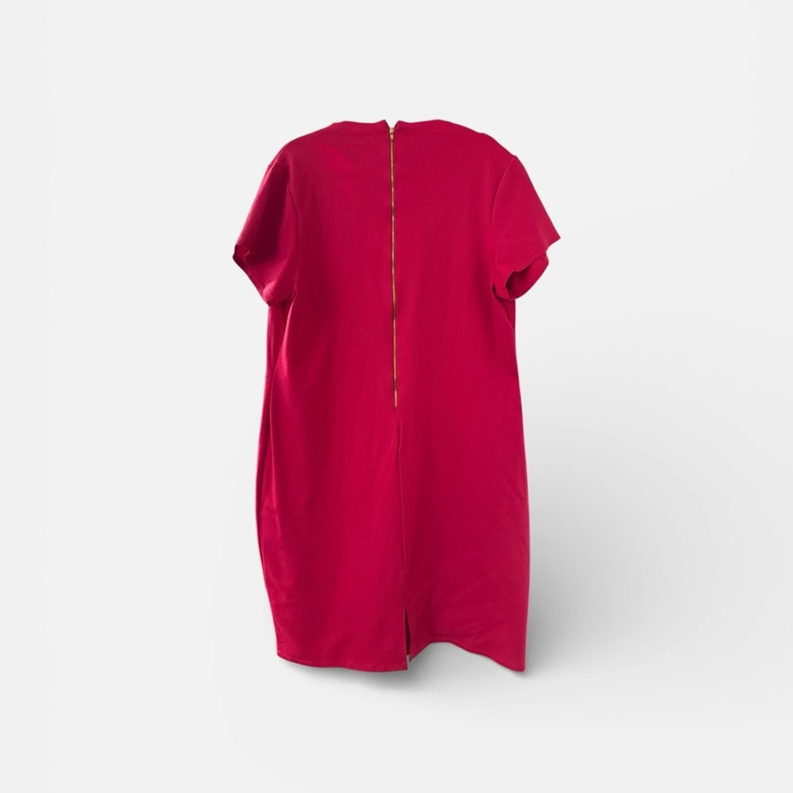 Ashley Stewart Vibrant Pink Midi Dress - Thumbnail 3