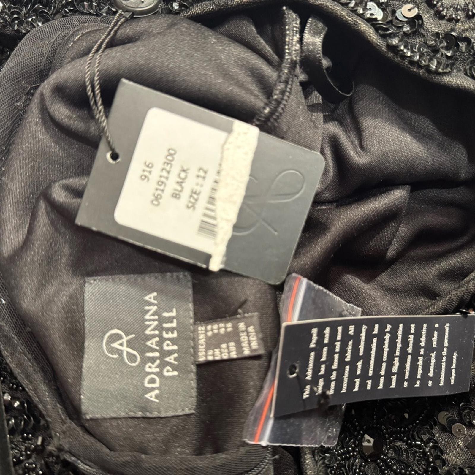 Adrianna Papell Black Beaded Maxi Dress - Thumbnail 4