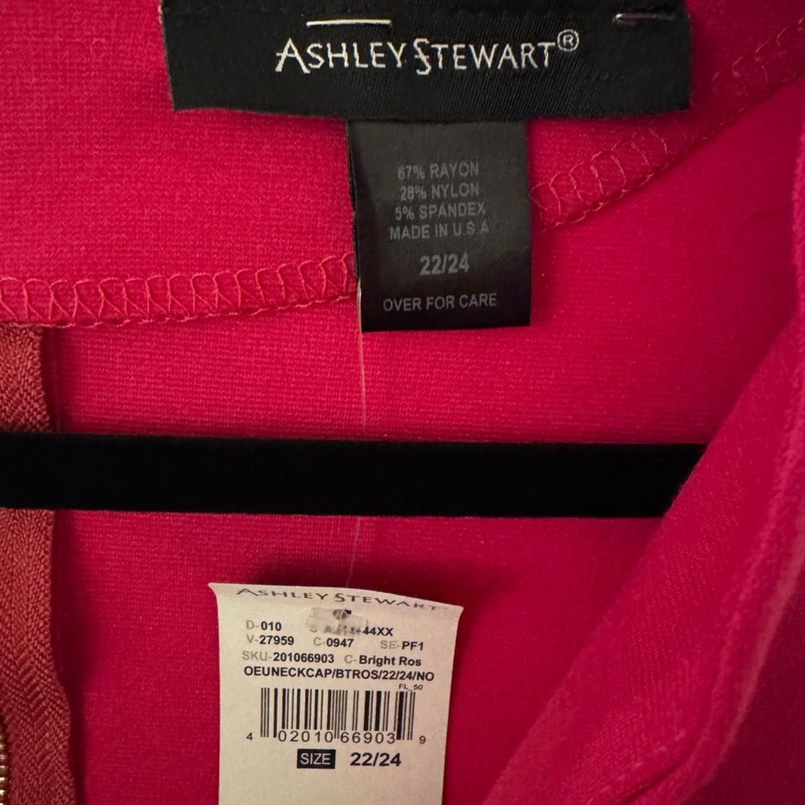 Ashley Stewart Vibrant Pink Midi Dress - Thumbnail 4
