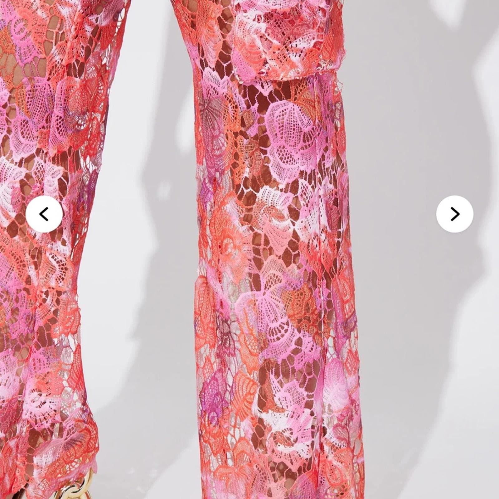 Fashion Nova Vibrant Floral Lace Jumpsuit - Thumbnail 3