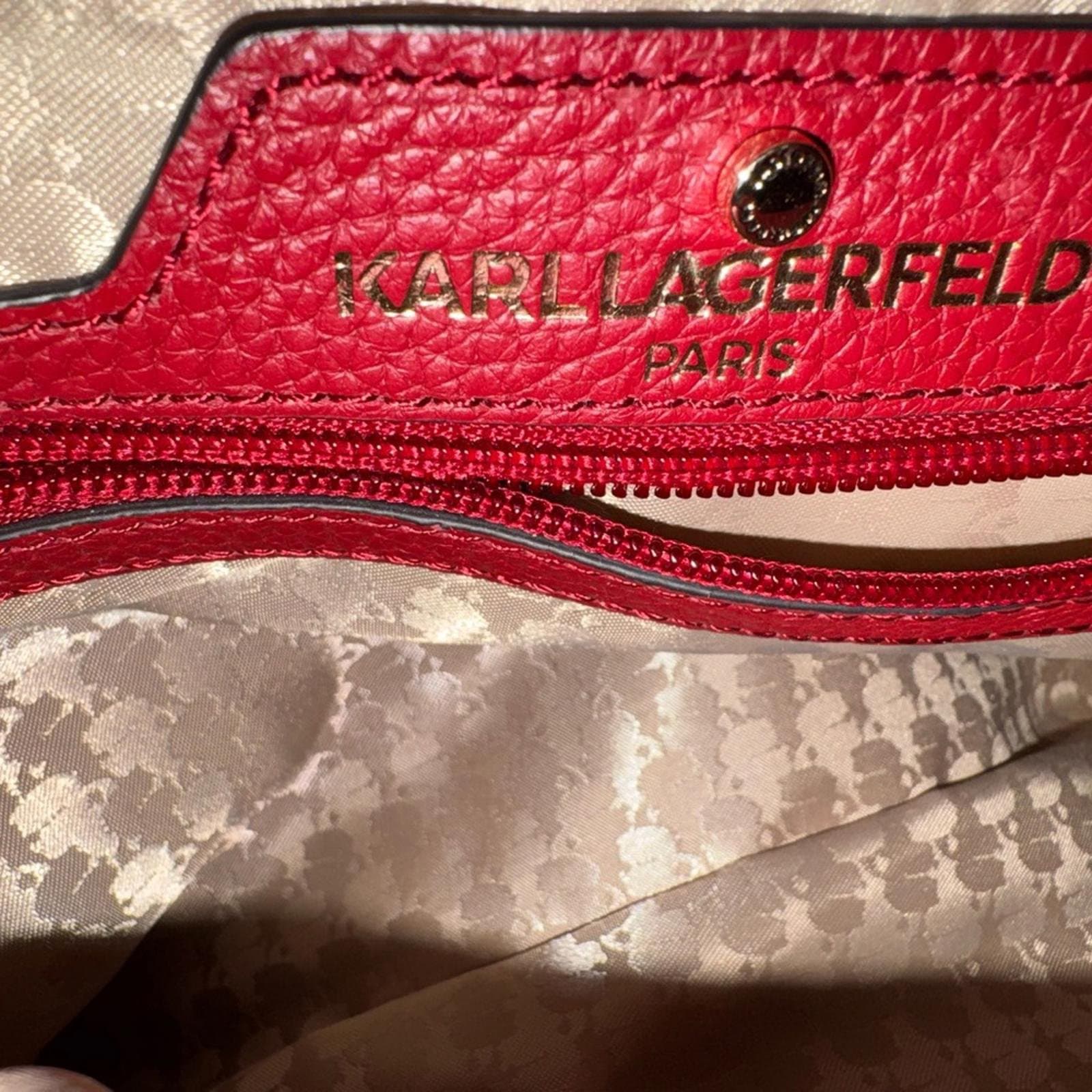 Karl Lagerfeld Paris Bouquet Pebbled Leather Hobo Bag - Thumbnail 8