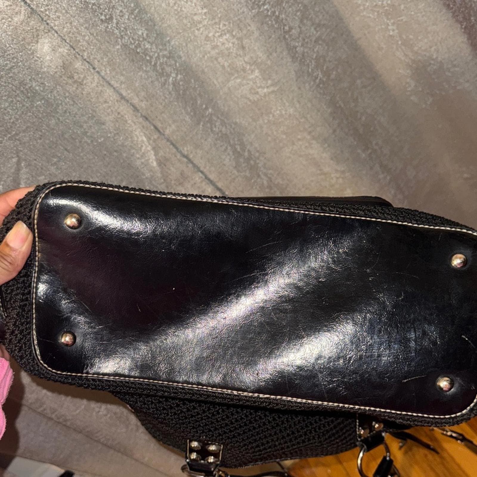 The Sak Black Knit Handbag - Thumbnail 11