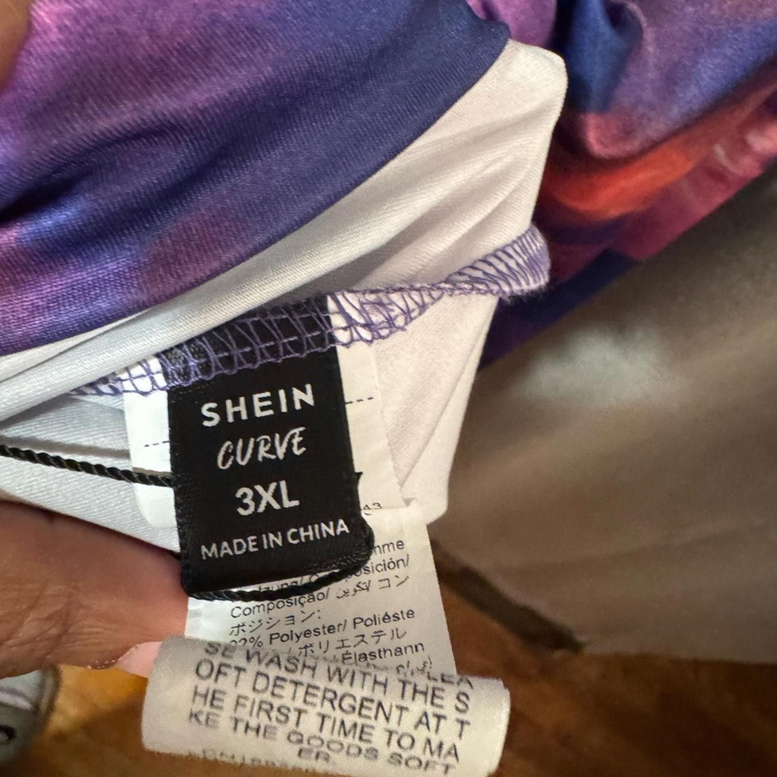 SHEIN Navy and Copper Midi Dress - Thumbnail 4