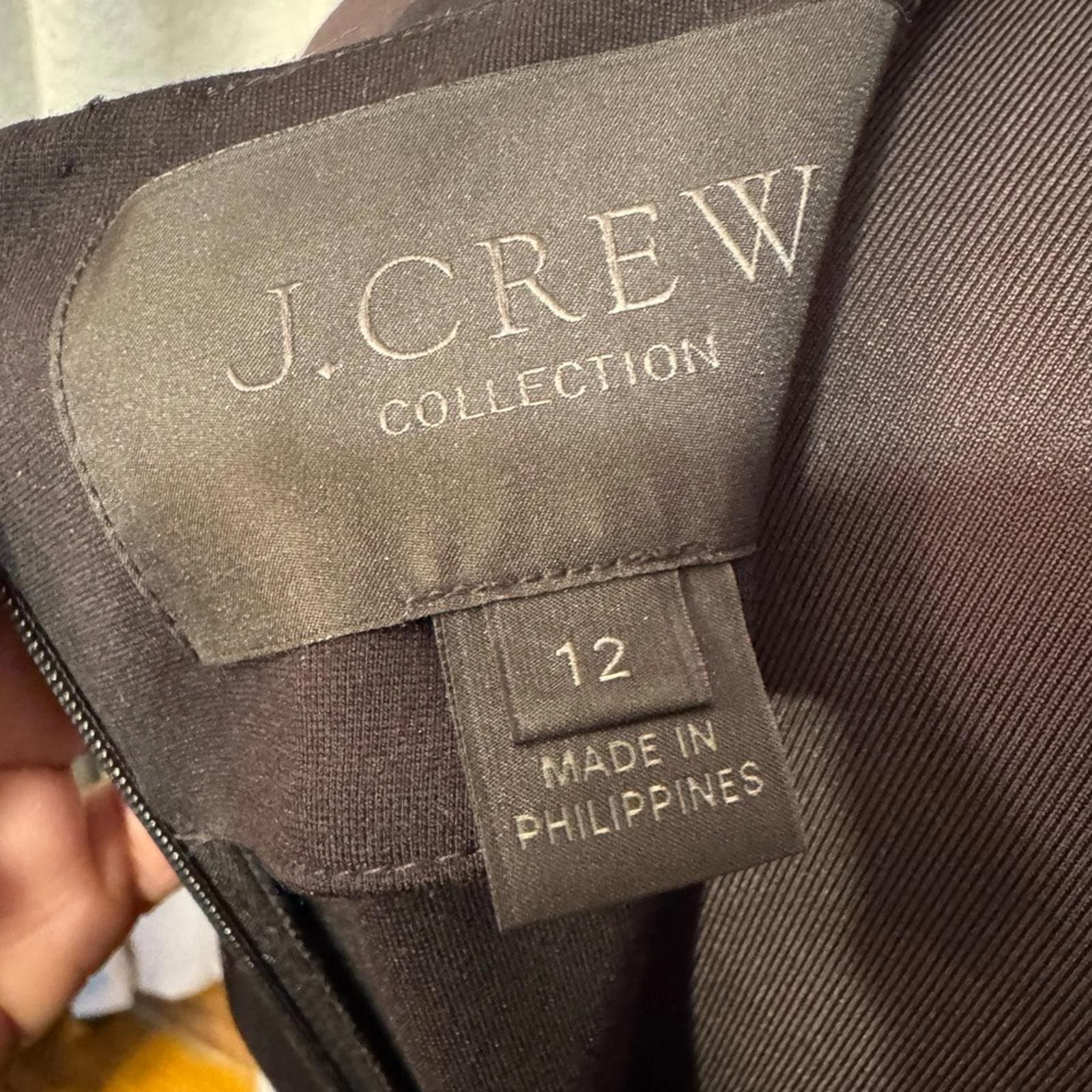 J. Crew Black Textured Midi Dress - Thumbnail 4